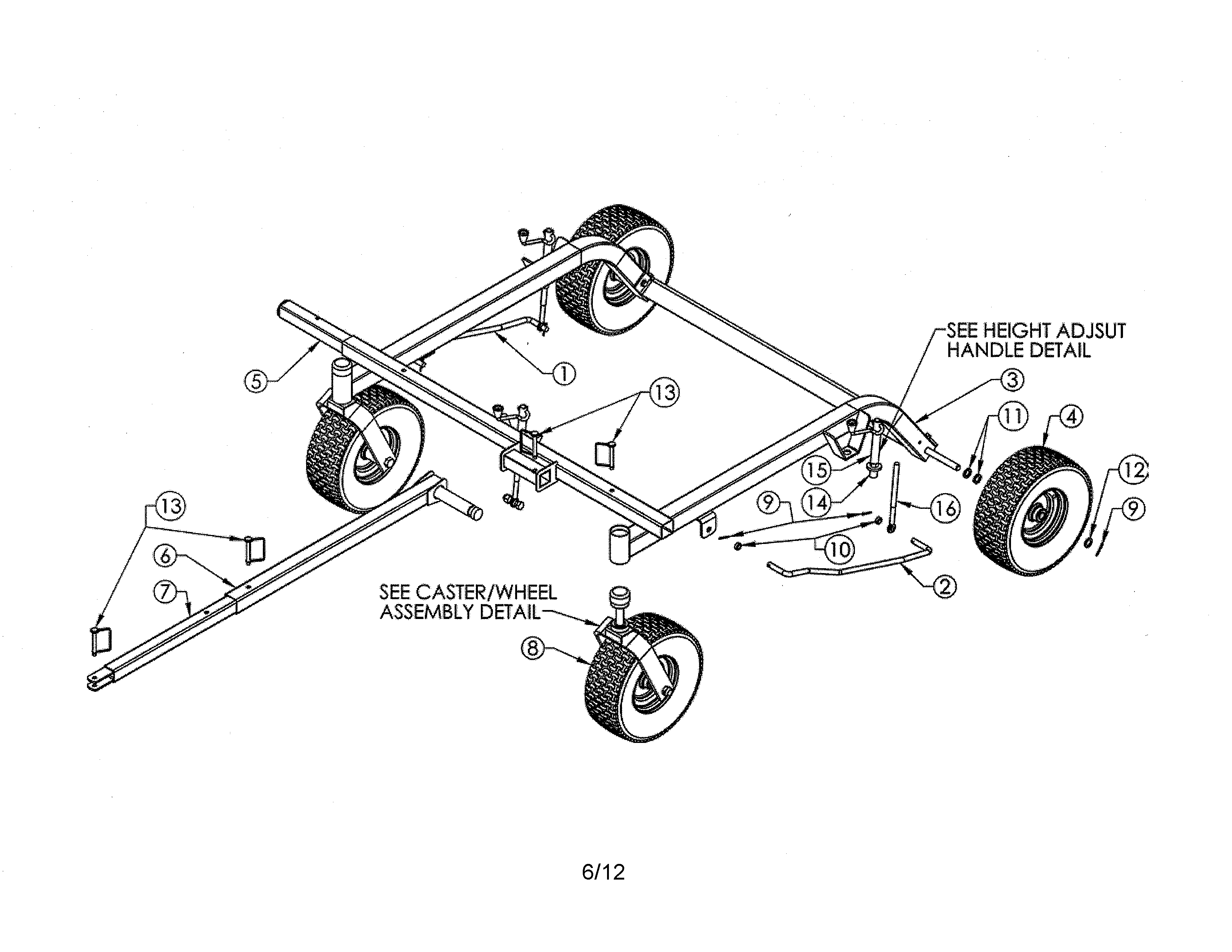 Swisher T14560A frame diagram