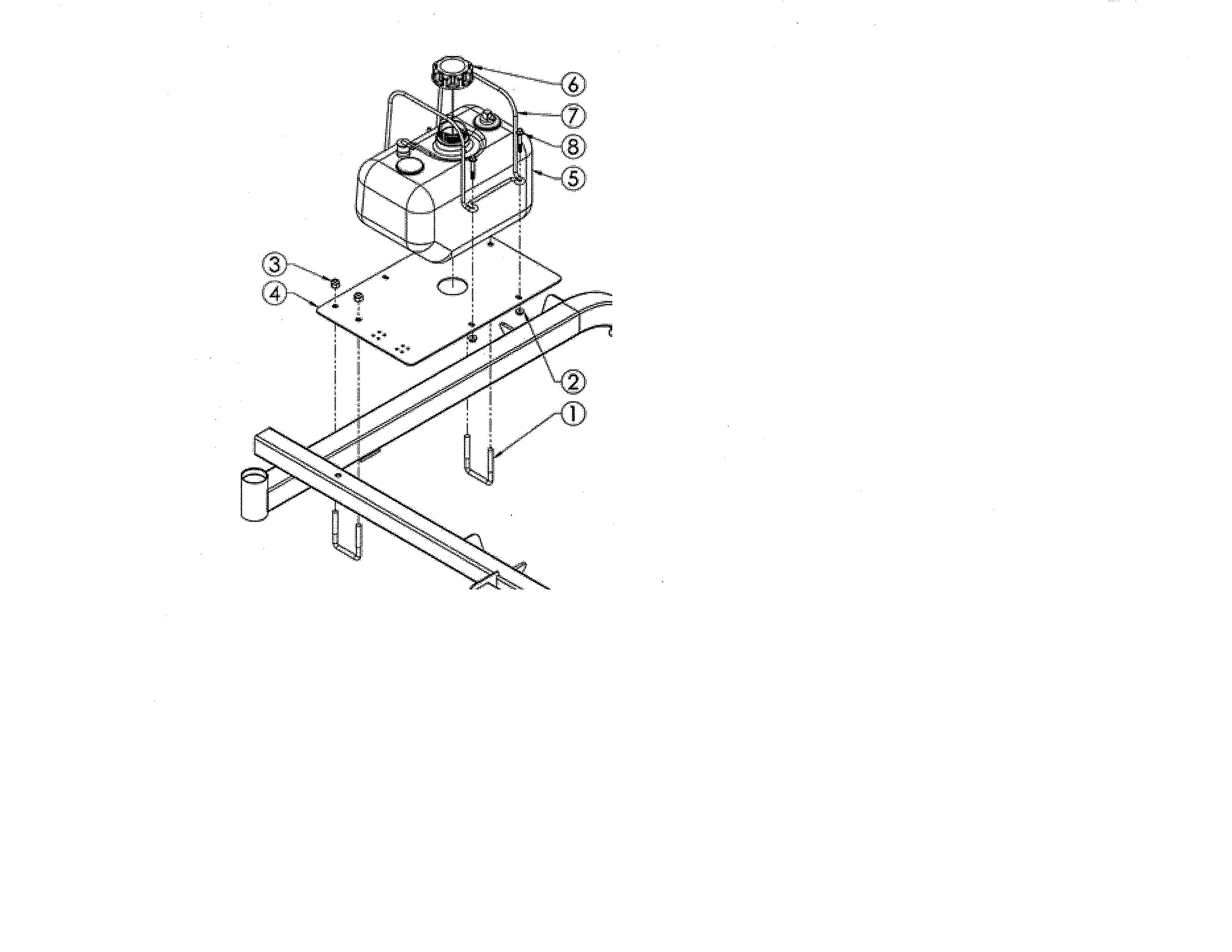 Swisher T14560A gas tank assembly diagram