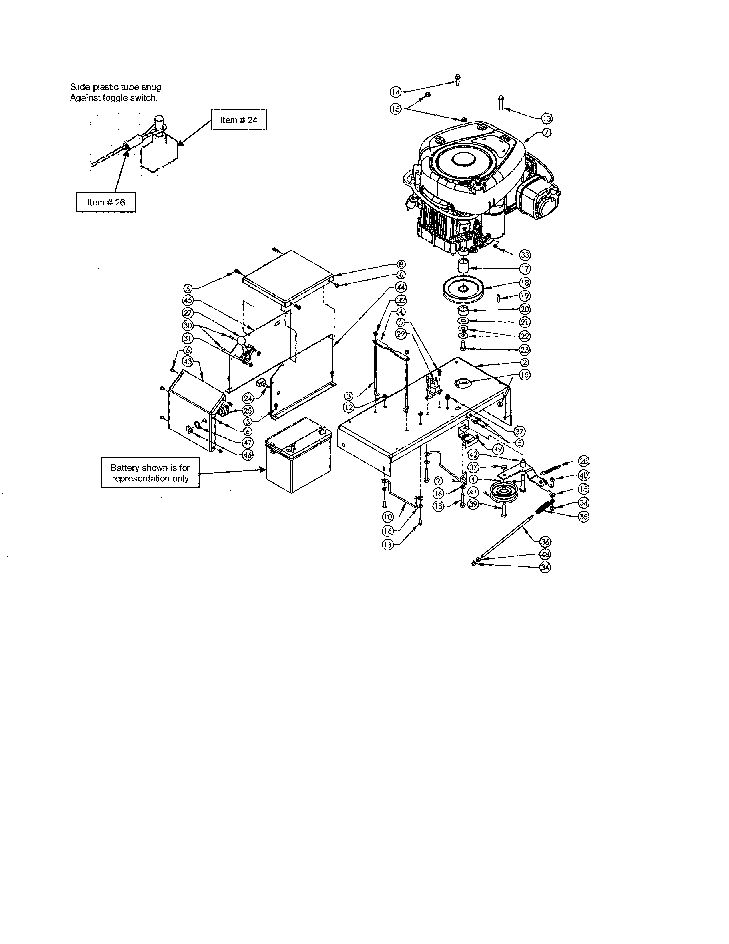 Swisher T14560A motor base diagram