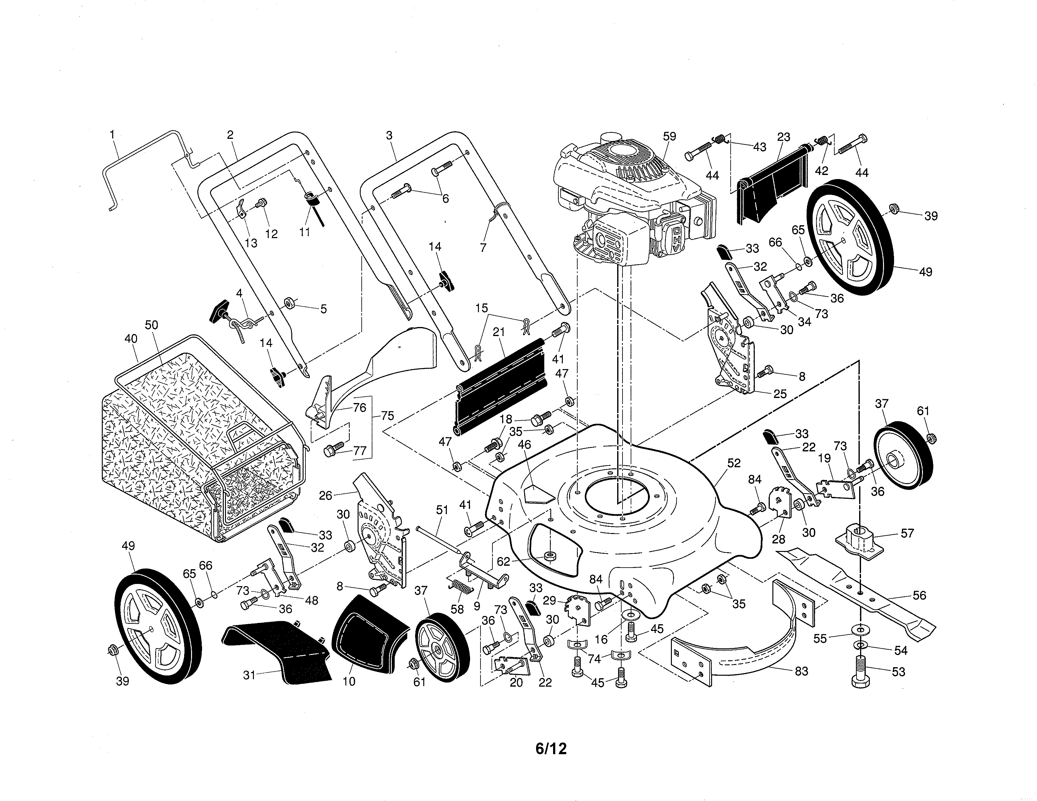 Weed Eater 96132007500 lawn mower diagram
