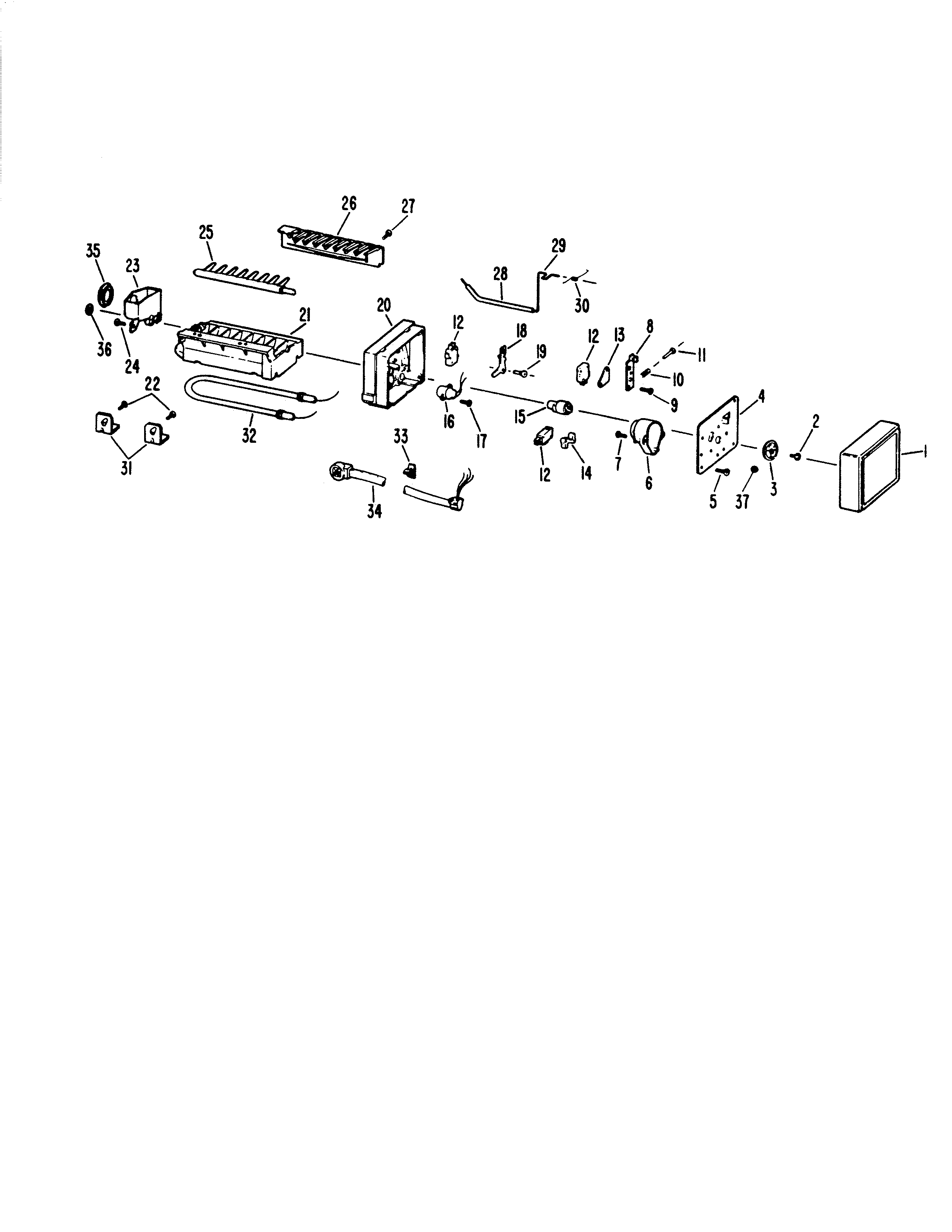 Kenmore 3639611581 icemaker diagram