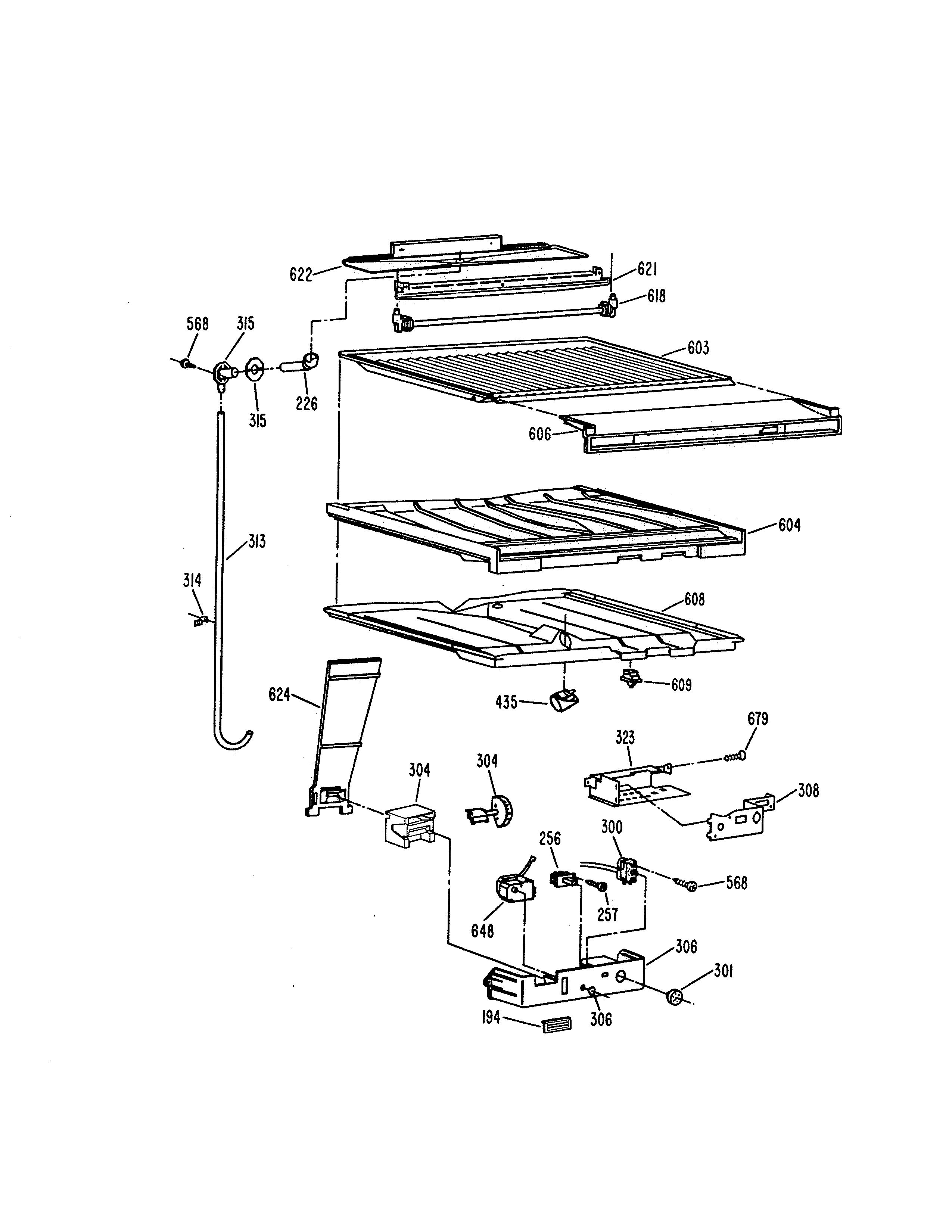 Kenmore 3639611583 compartment separator parts diagram