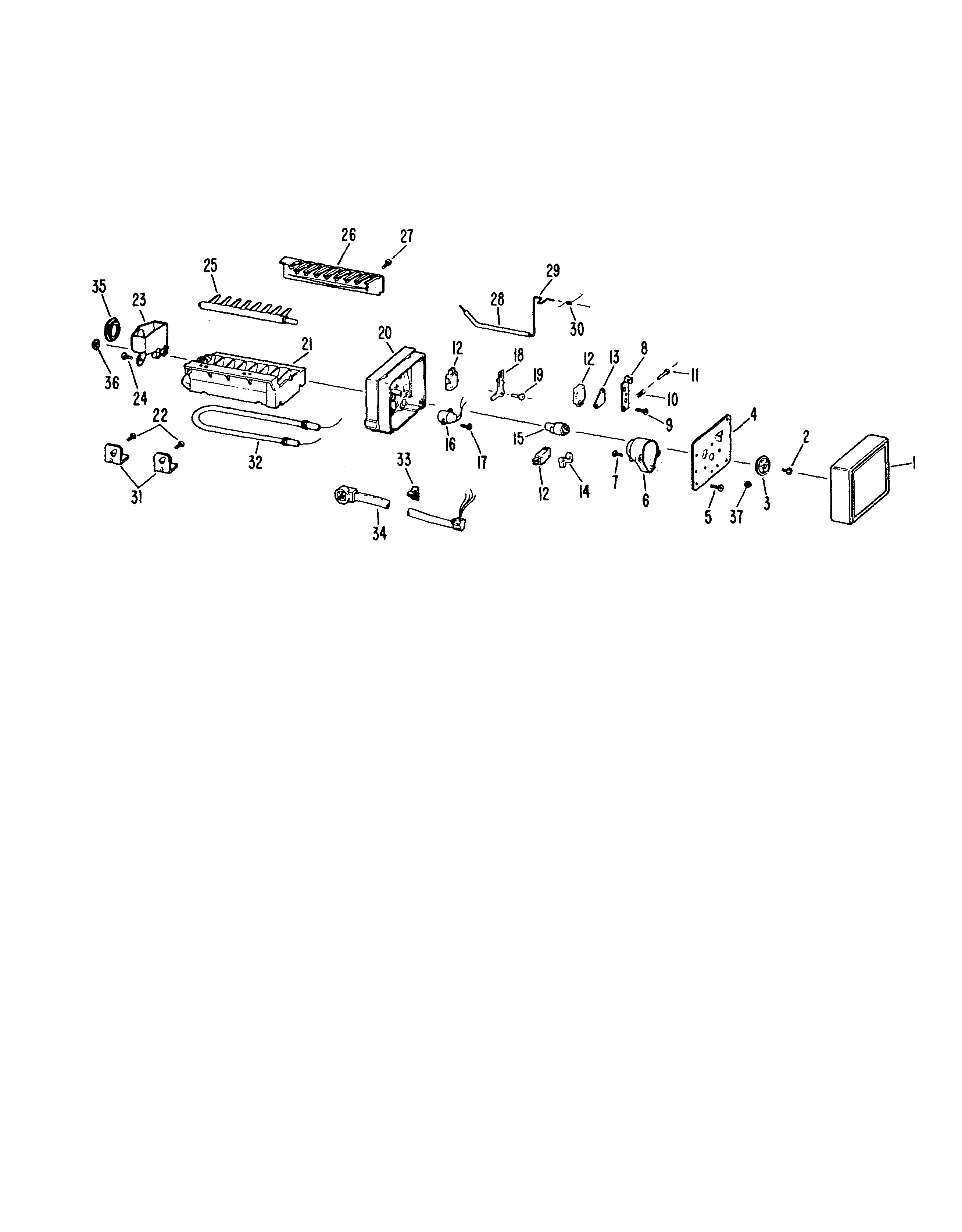Kenmore 3639611583 icemaker diagram