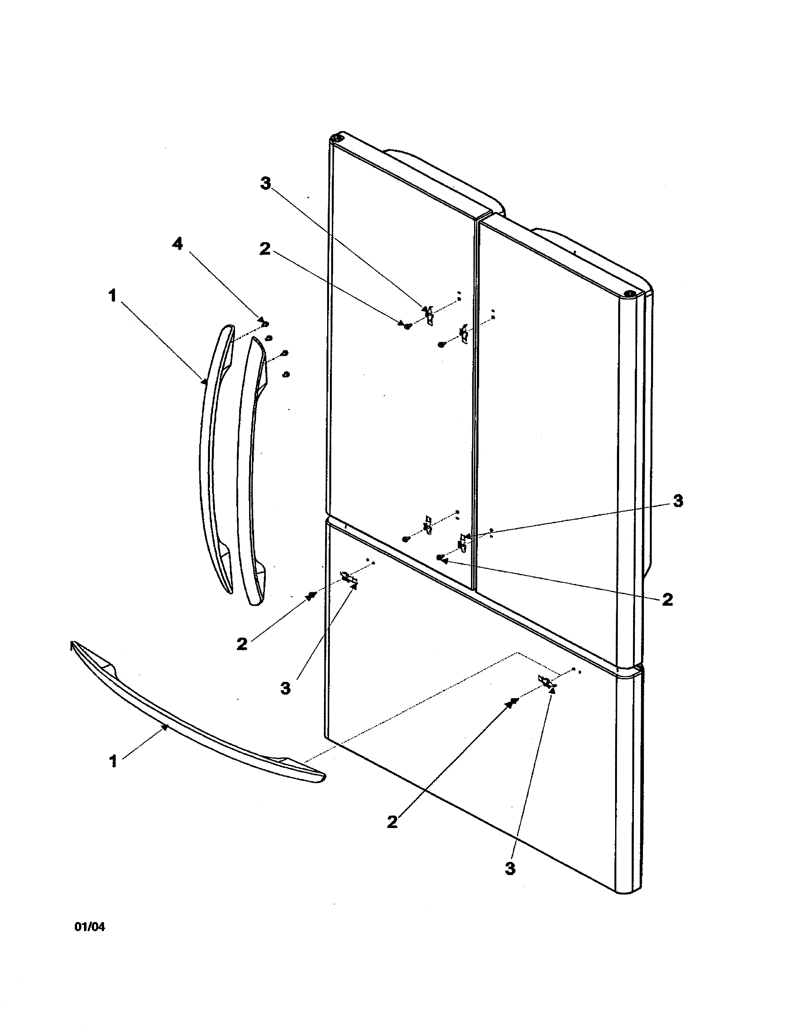 Kenmore 59673509203 handles & trim diagram