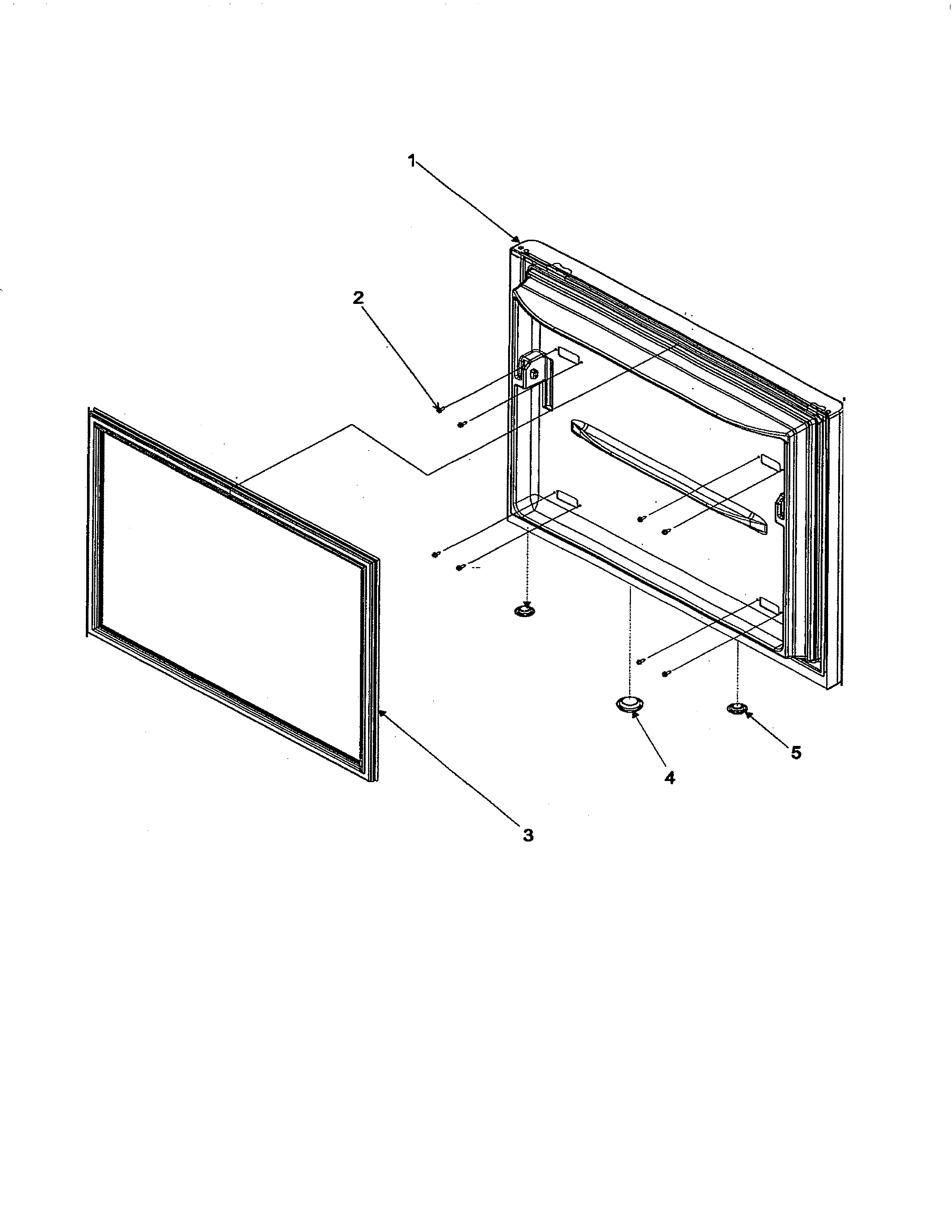 Kenmore 59673509203 freezer door diagram