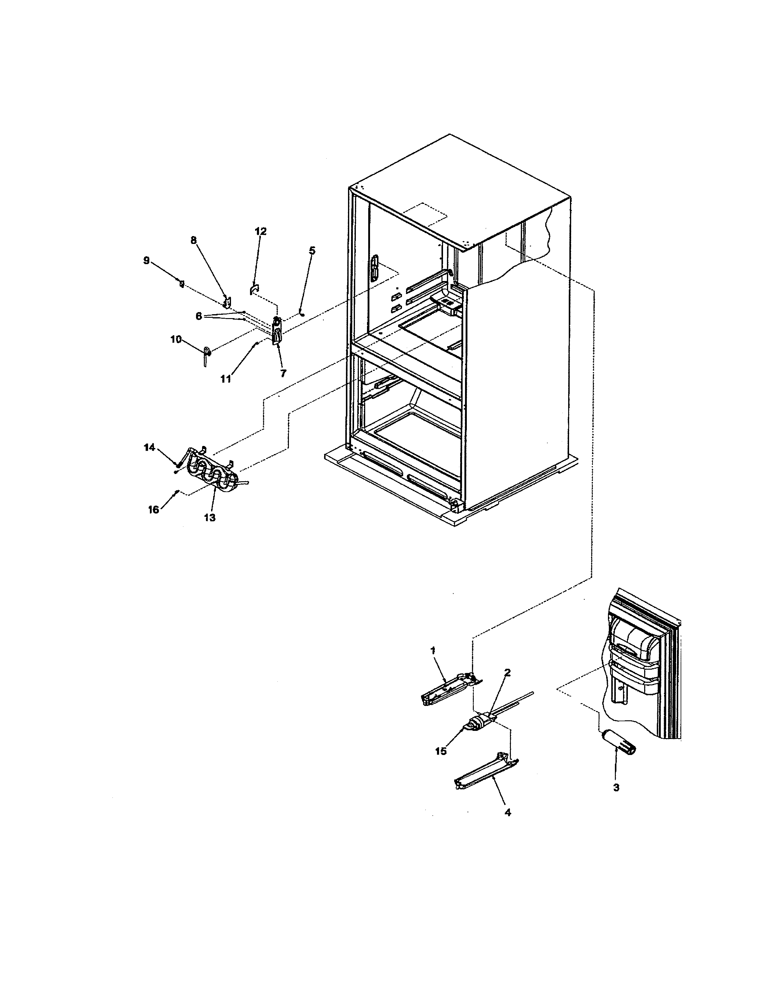 Kenmore 59673509203 water dispenser/filter diagram