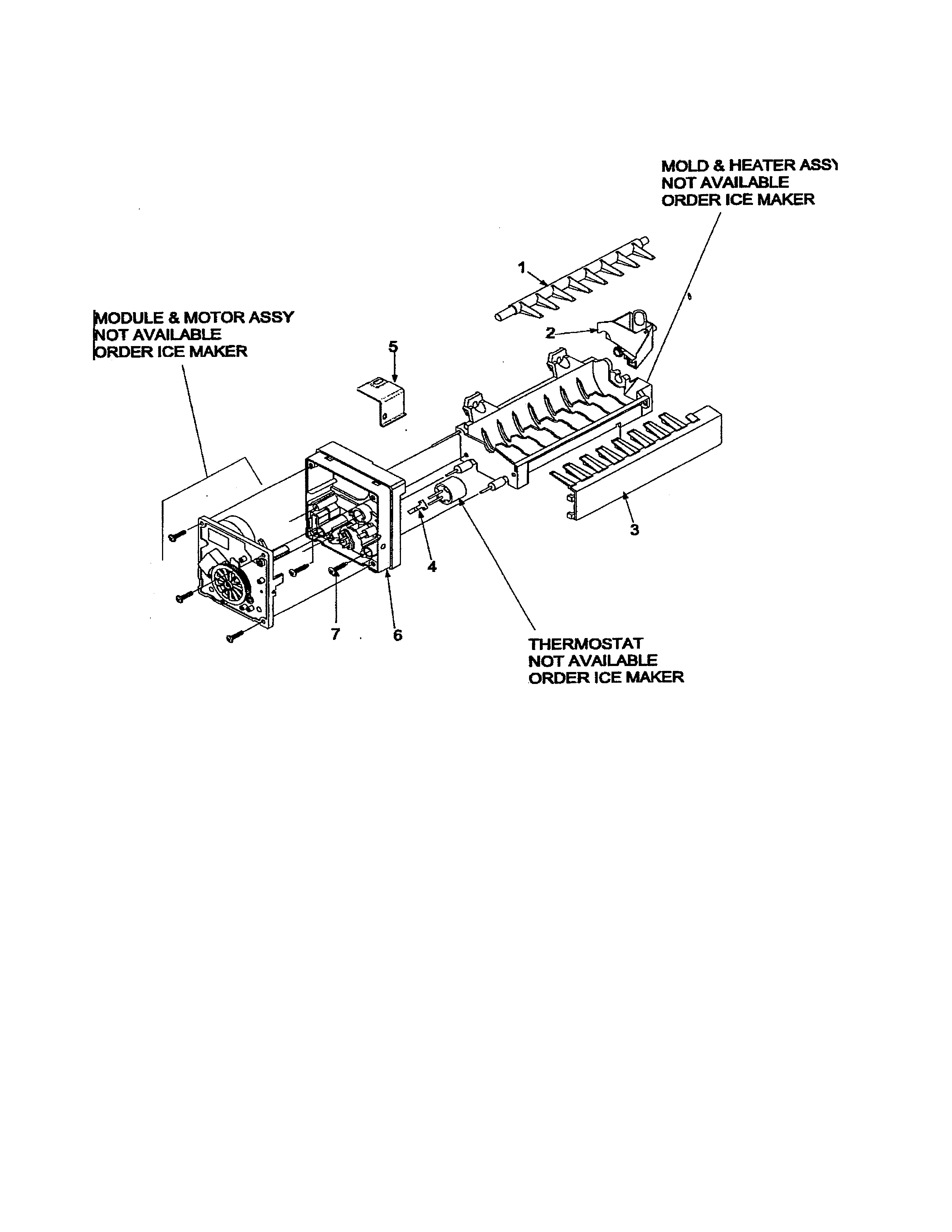 Kenmore 59673509203 ice maker 61005508 diagram
