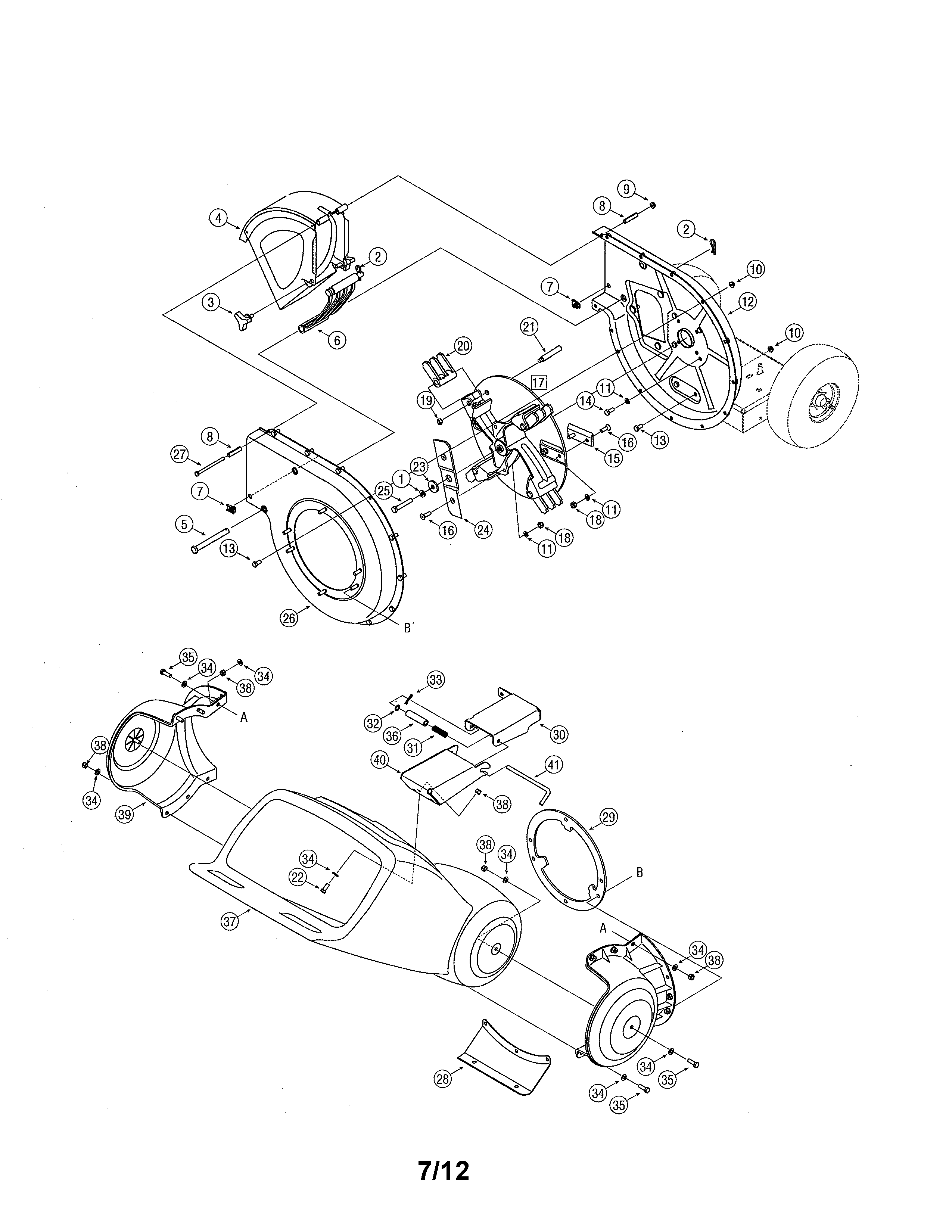 Craftsman 247776050 impeller/hopper diagram