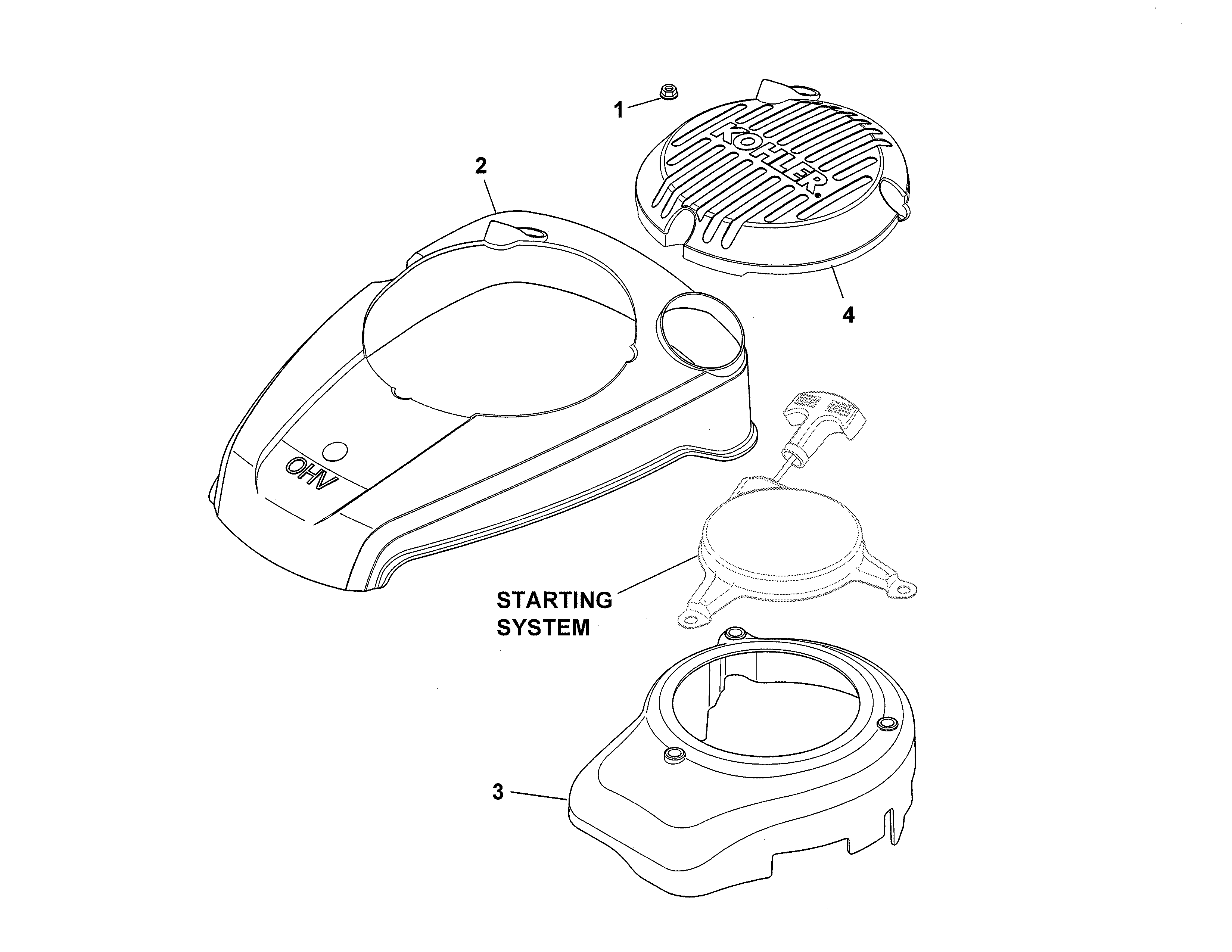 Husqvarna 917376971 blower housing/baffles diagram