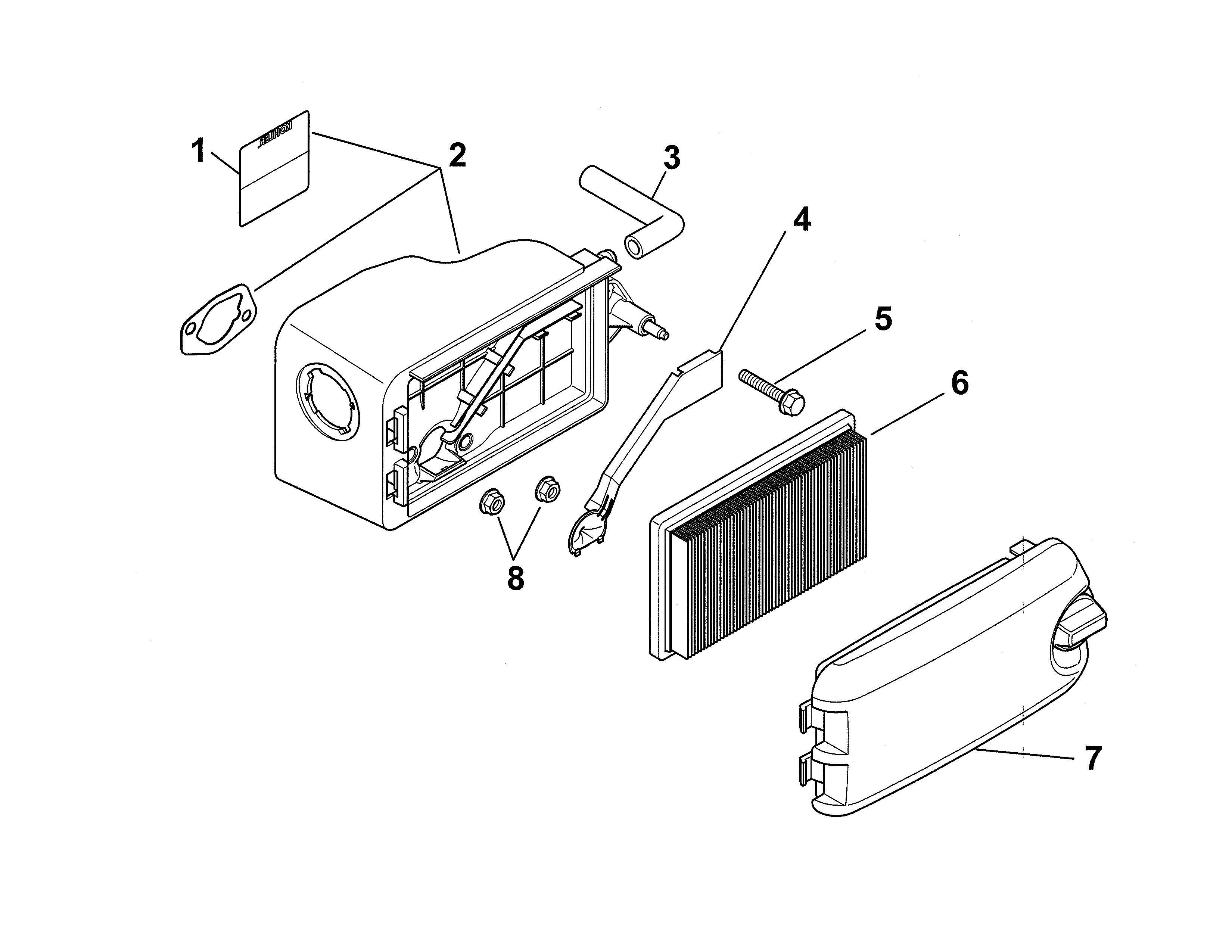 Husqvarna 917376971 air intake/filtration diagram