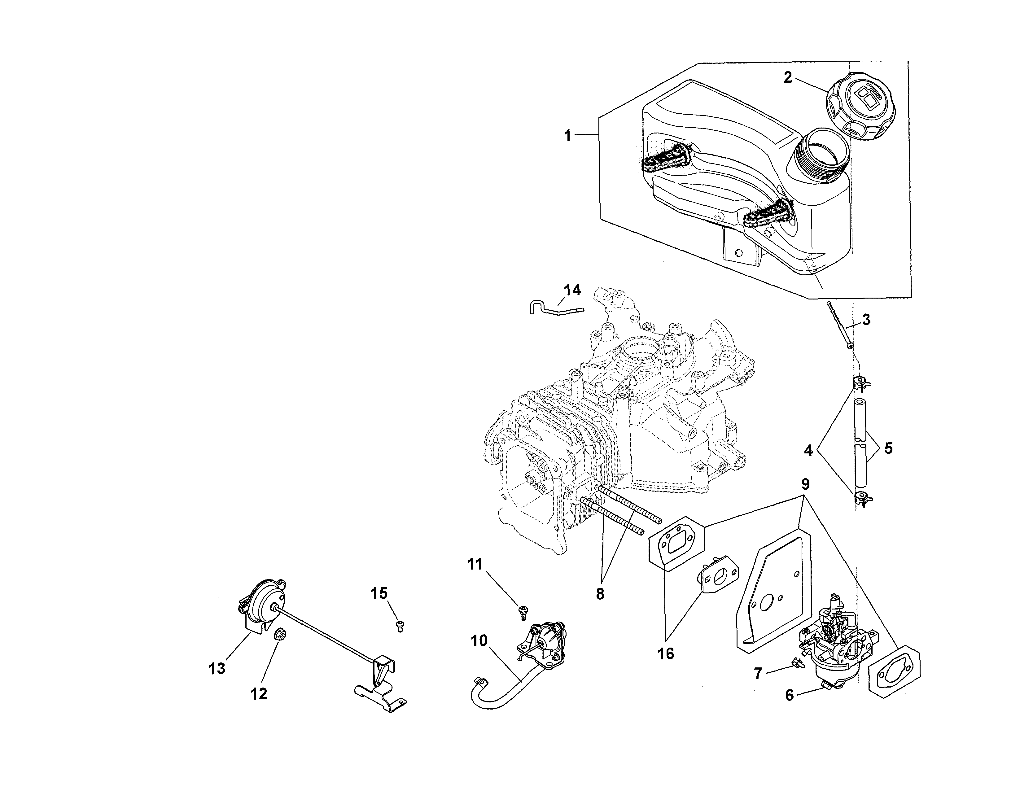 Husqvarna 917376971 fuel system diagram