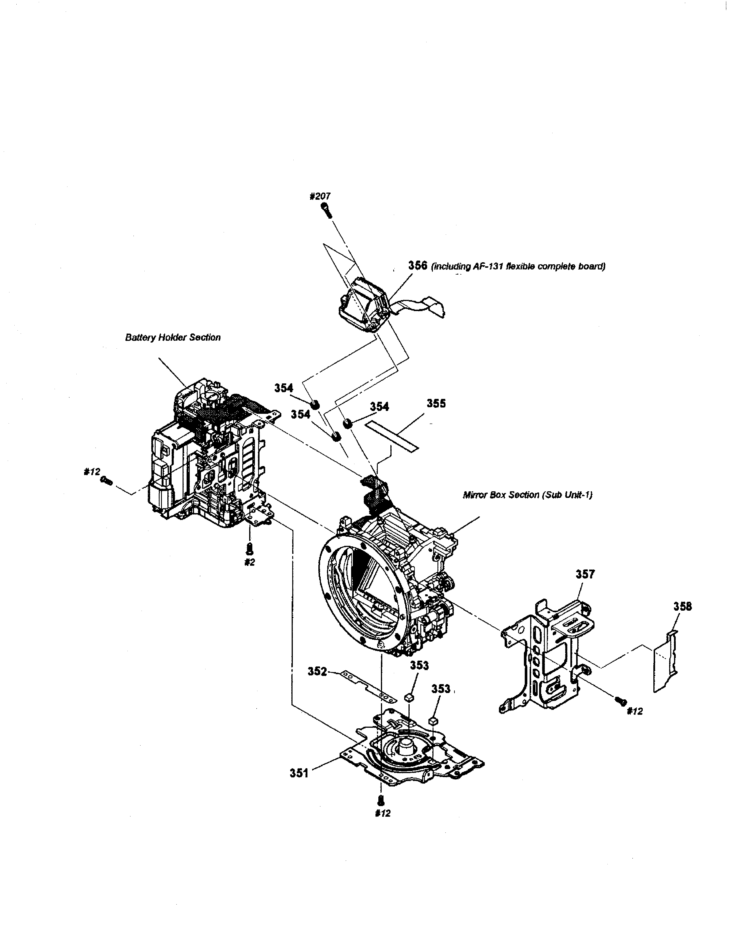 Sony SLT-A37M af module section diagram