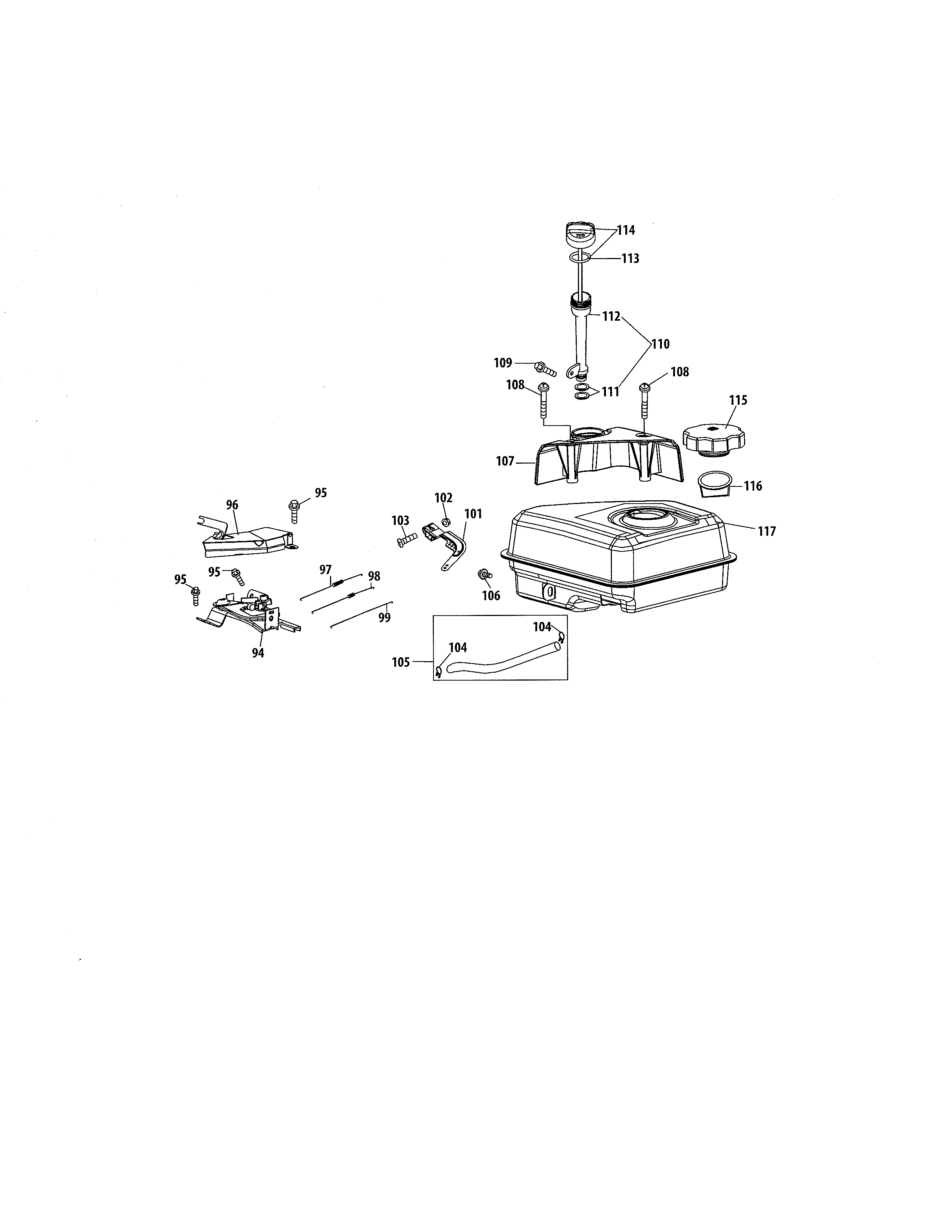 MTD 31AS63TF799 fuel tank diagram