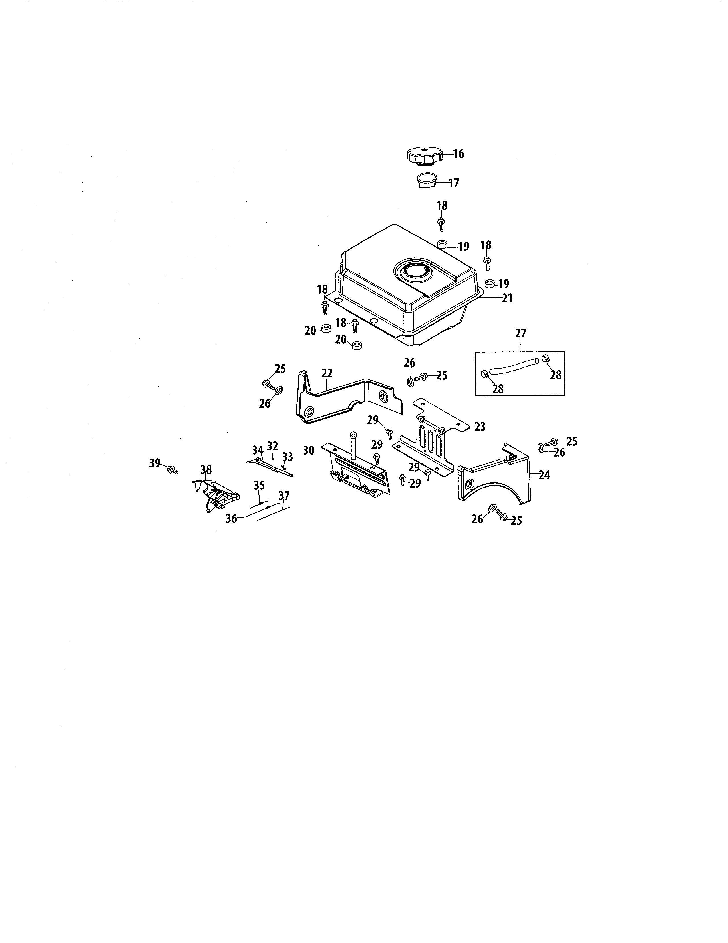 Craftsman 247883951 fuel tank diagram