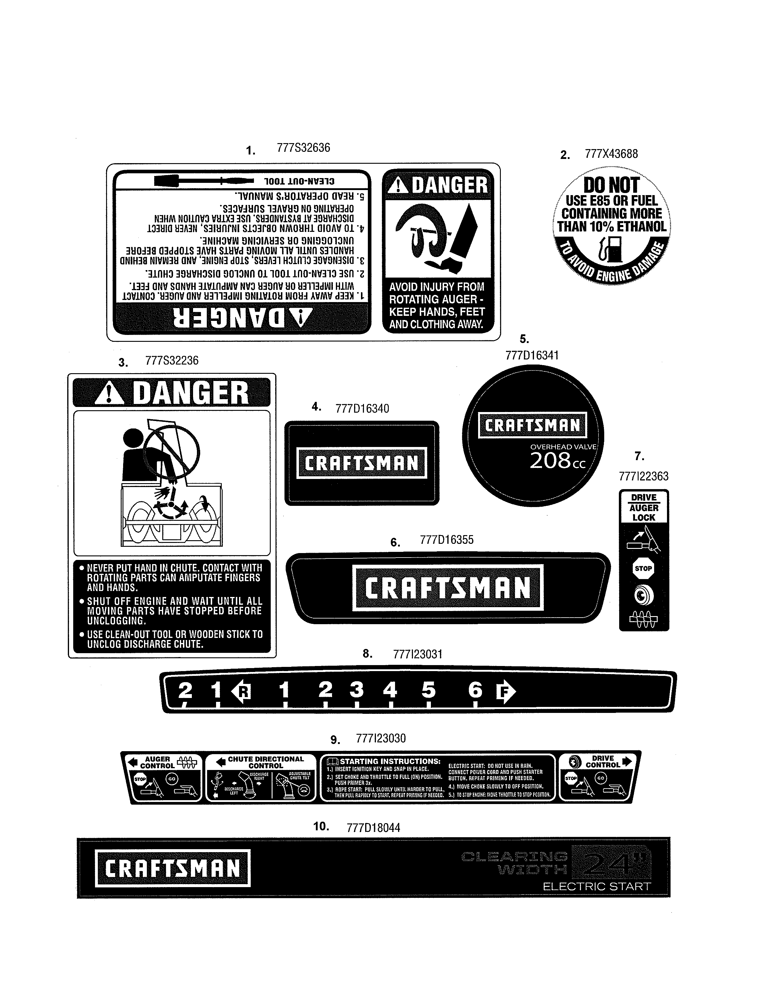 MTD 31AS63EE793 decals diagram
