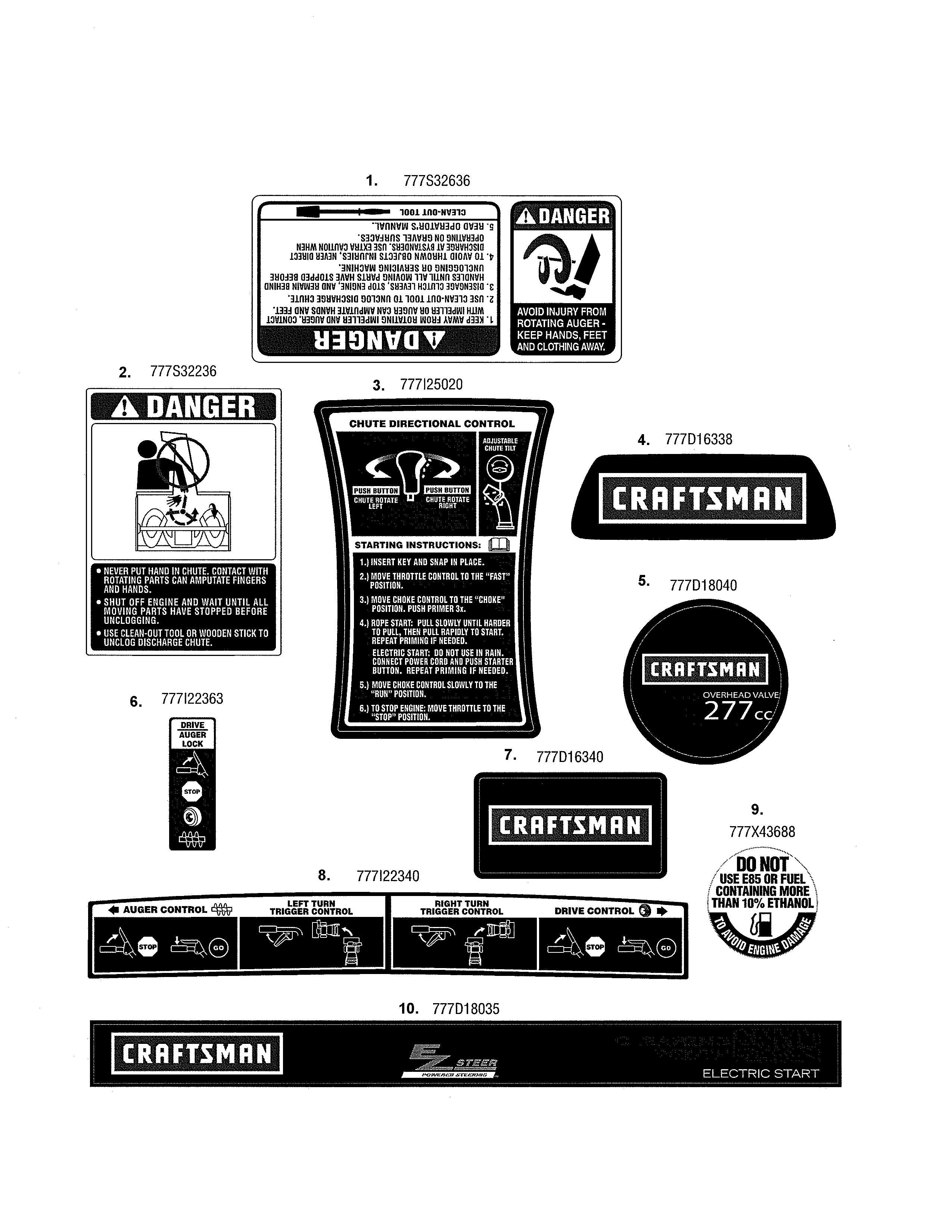 MTD 31AH54SG793 decals diagram