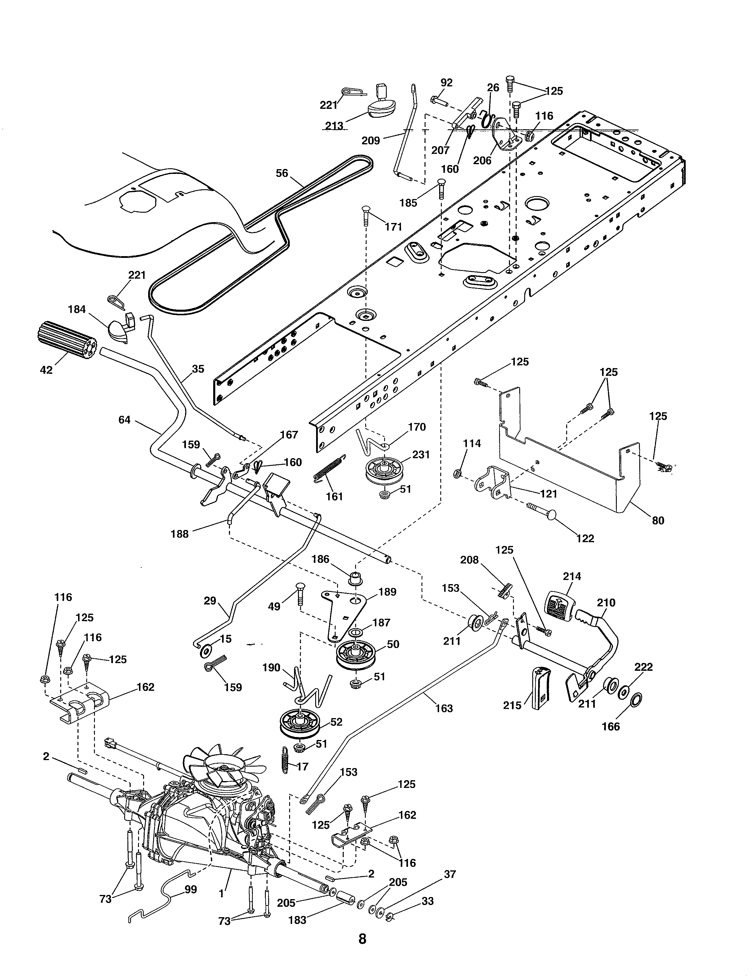 Poulan 96042005900 drive diagram