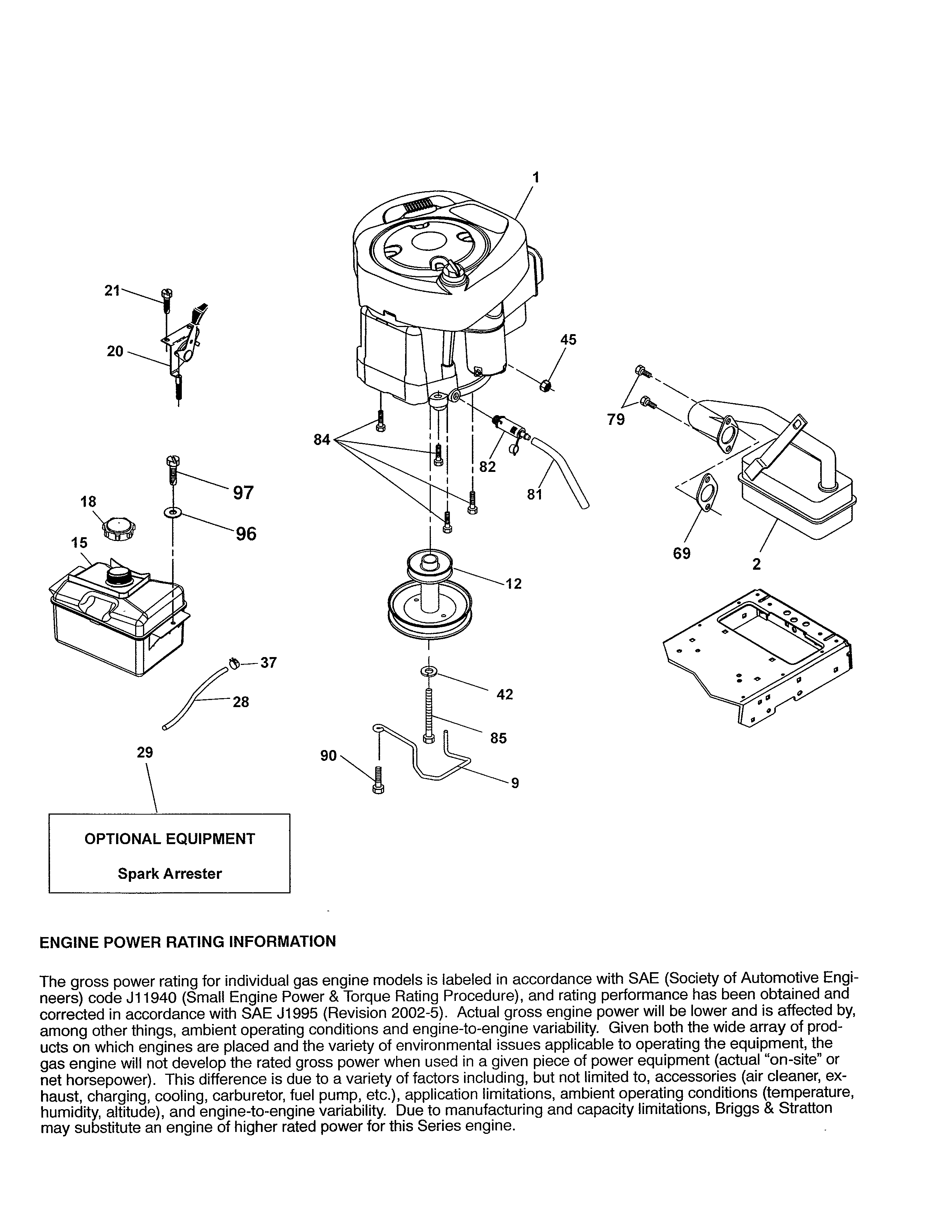 Poulan 96042005900 engine diagram