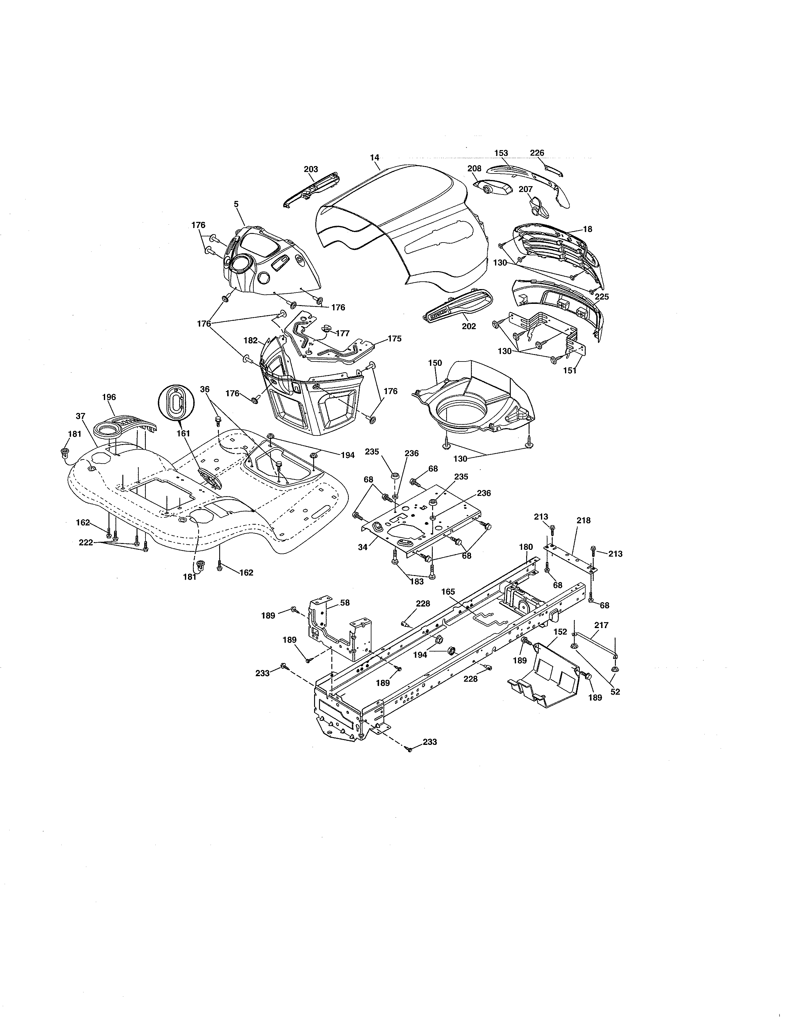 Craftsman 917286420 chassis & enclosures diagram