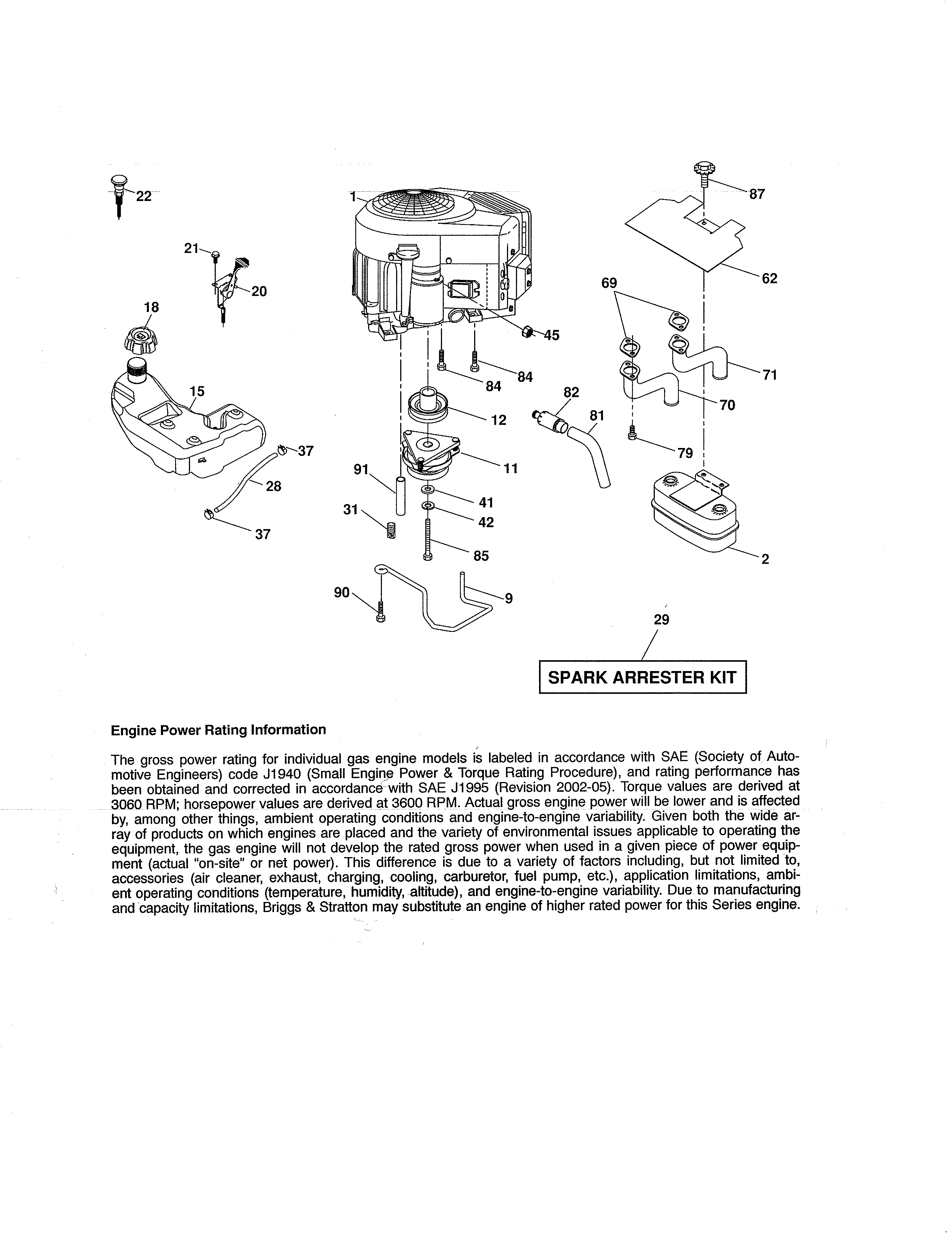 Craftsman 917286420 engine diagram