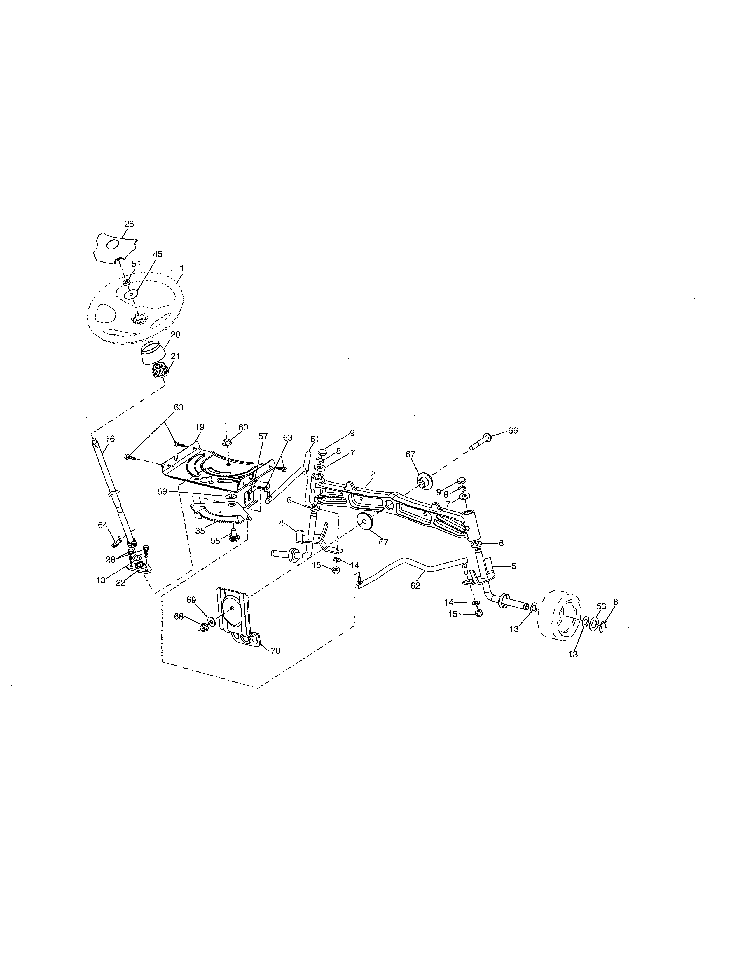 Craftsman 917286420 steering diagram