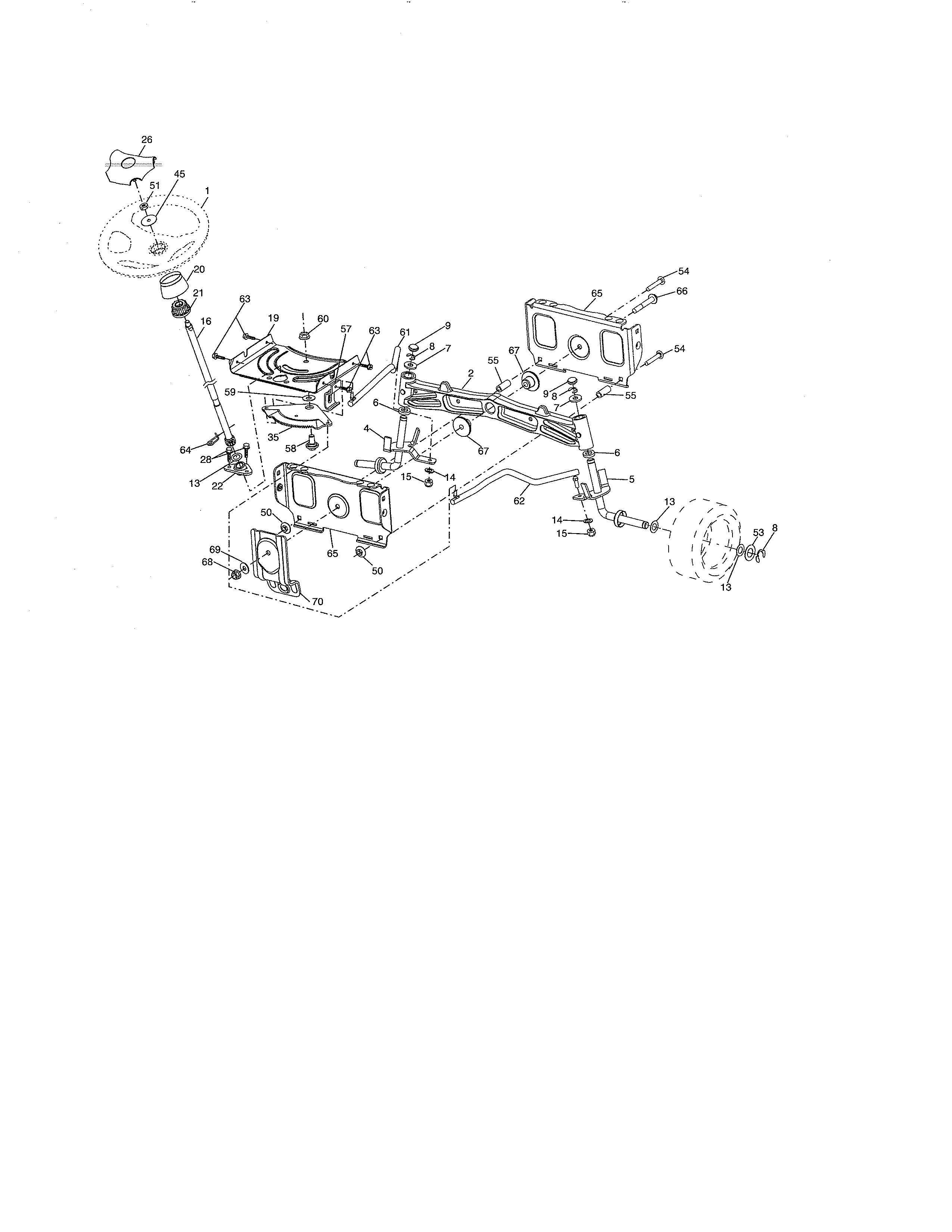 Craftsman 917276700 steering diagram