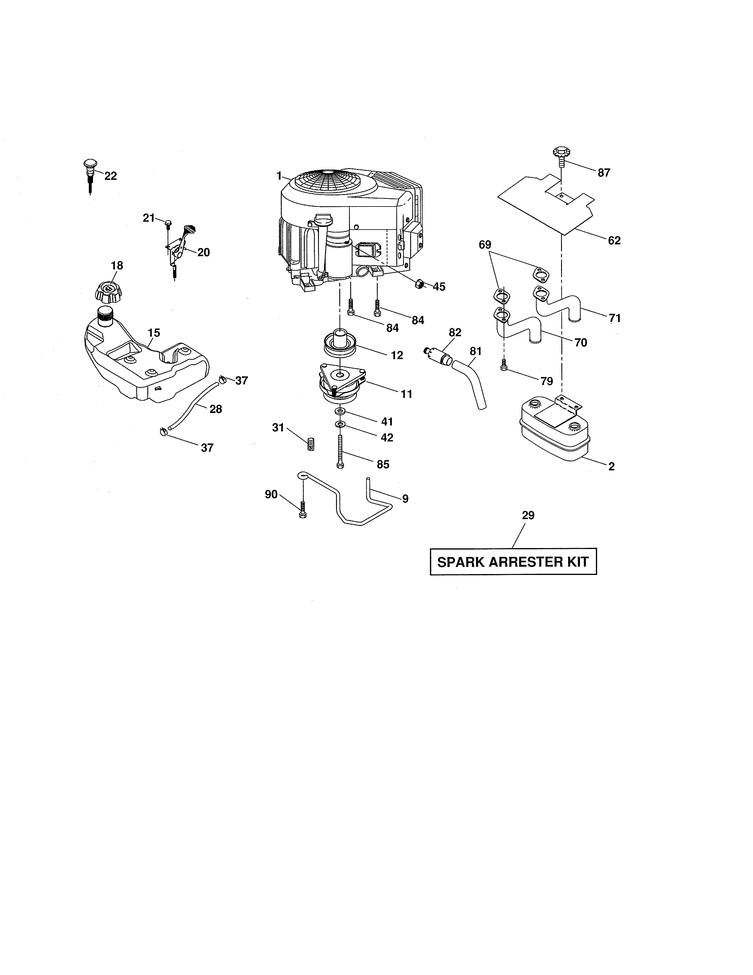 Craftsman 917276700 engine diagram