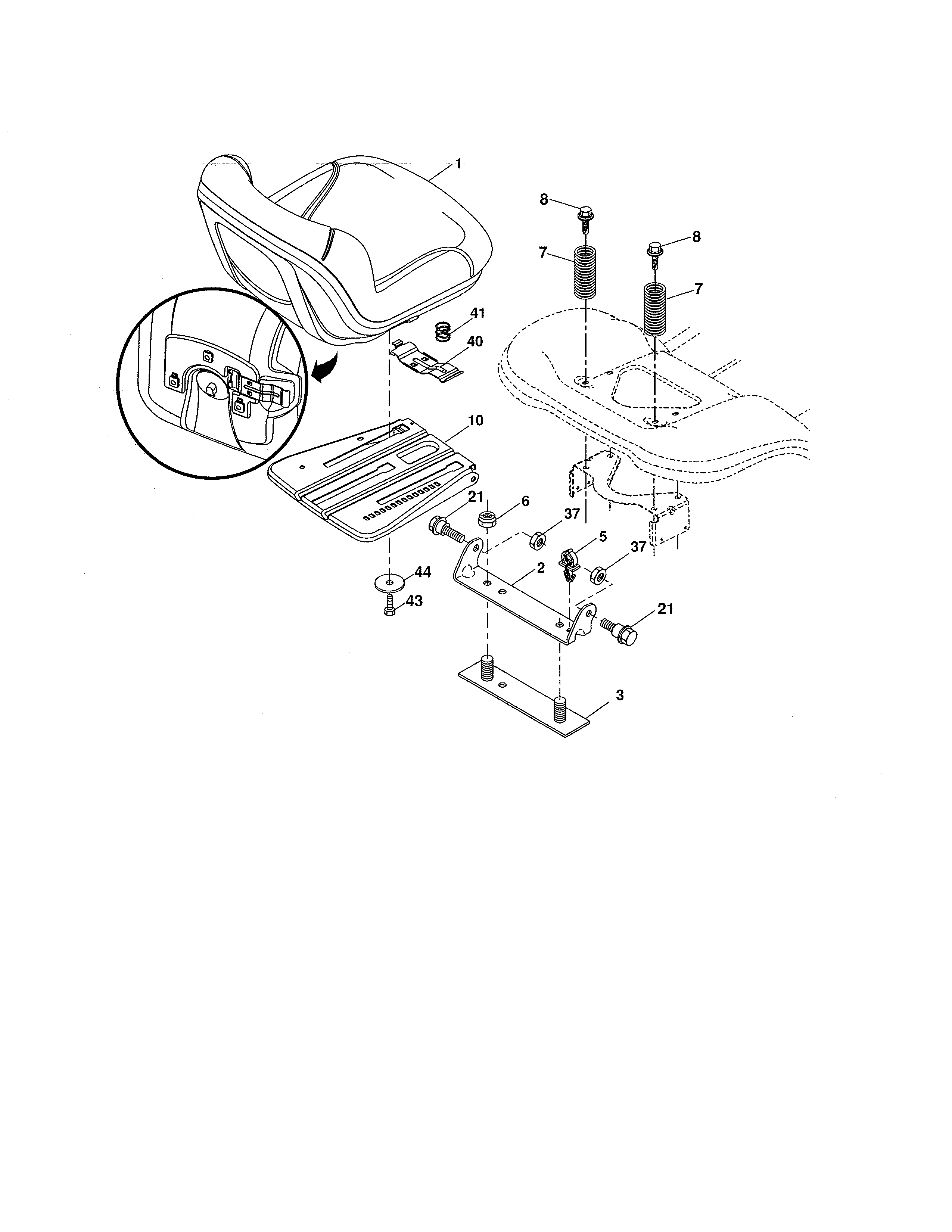 Craftsman 917276700 seat diagram