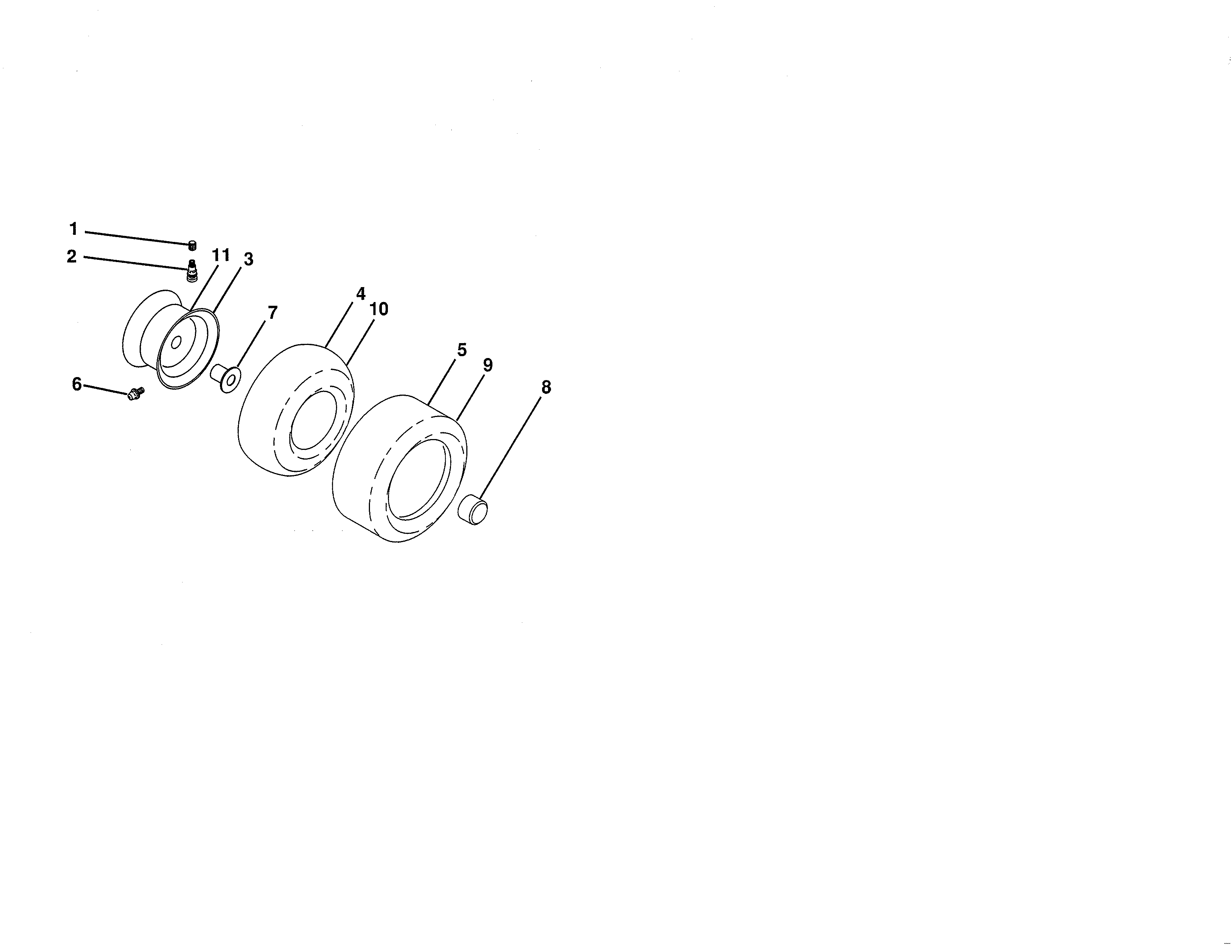 Craftsman 917276700 wheels and tires diagram