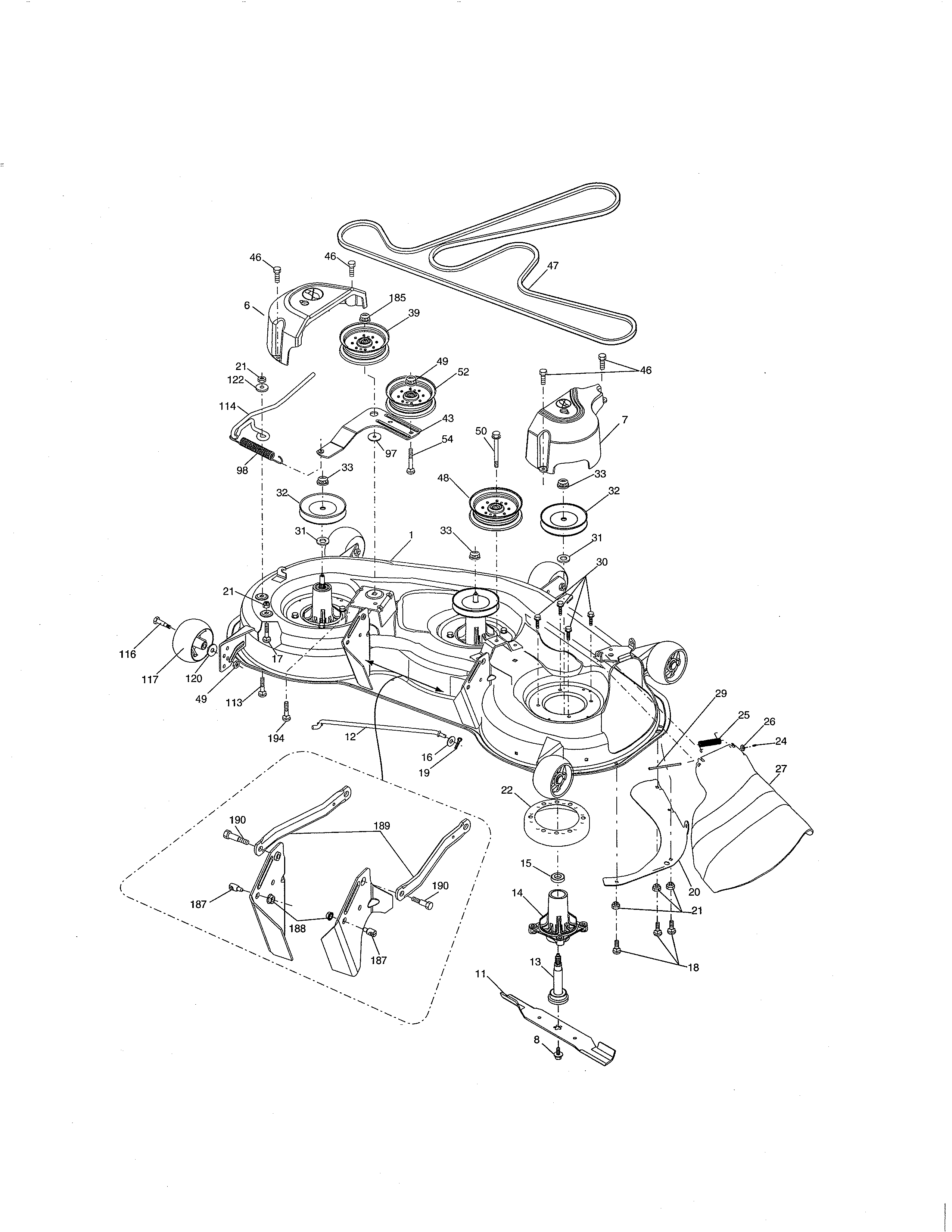 Craftsman 917276844 mower deck diagram