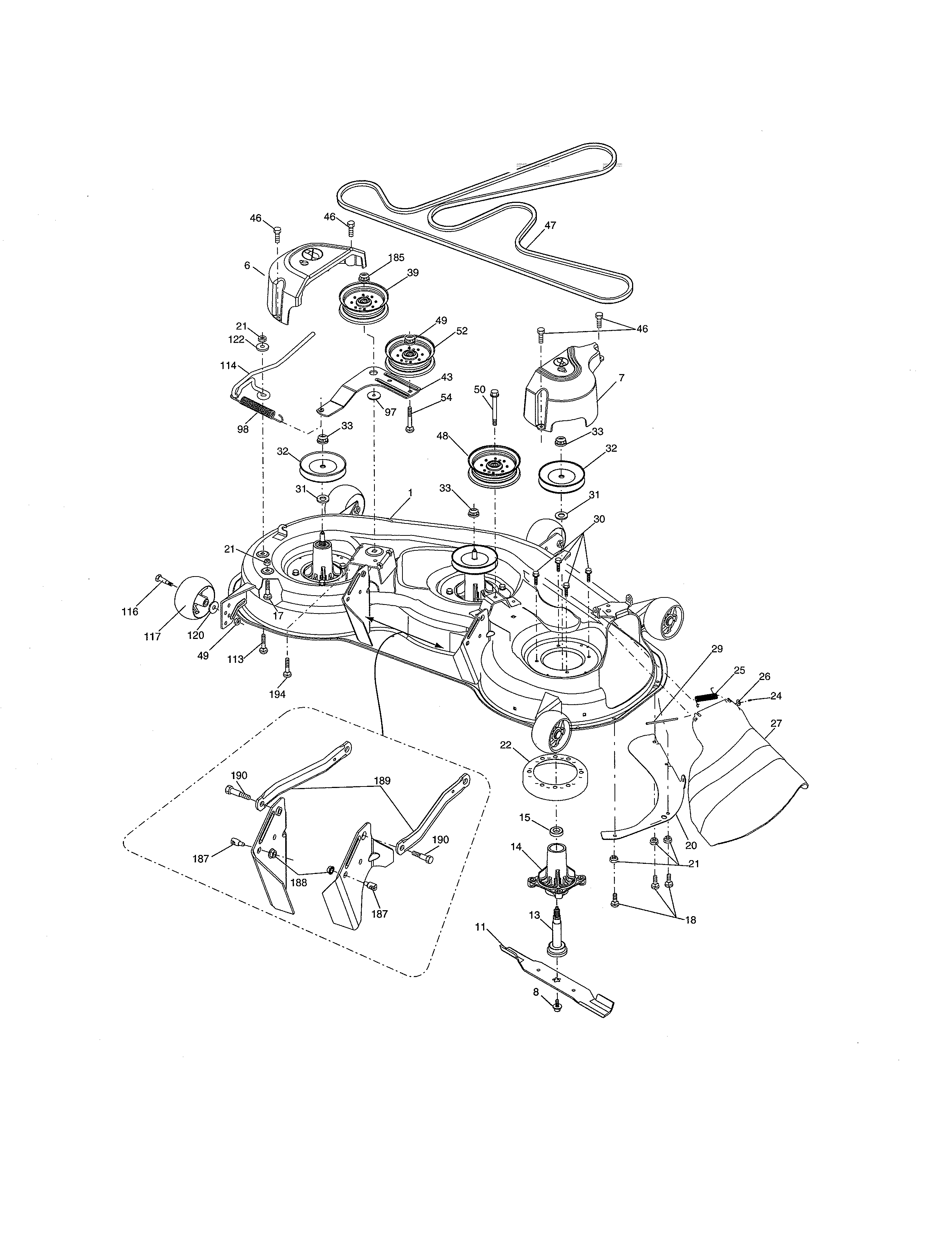 Husqvarna 917279260 mower deck diagram