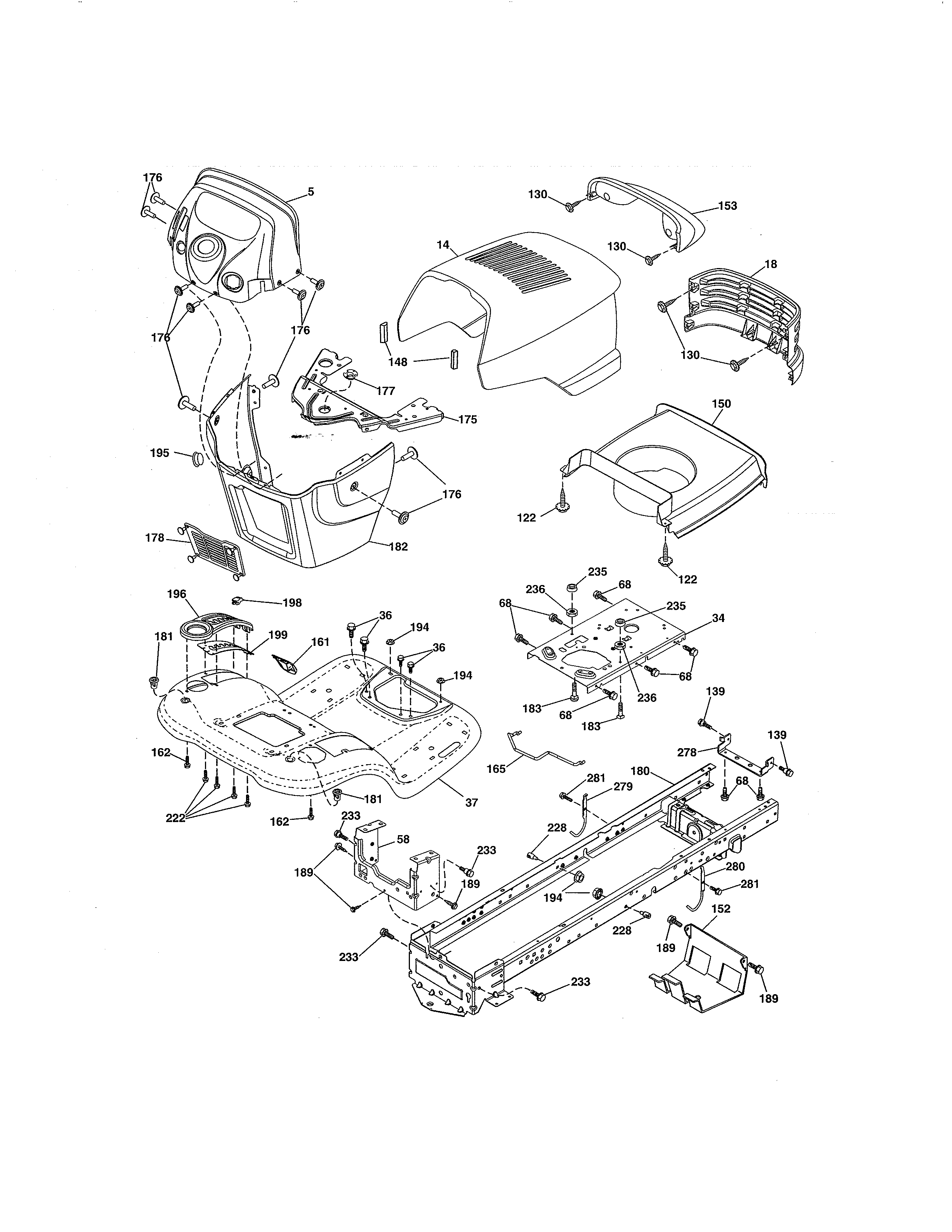 Craftsman 917288420 chassis & enclosures diagram
