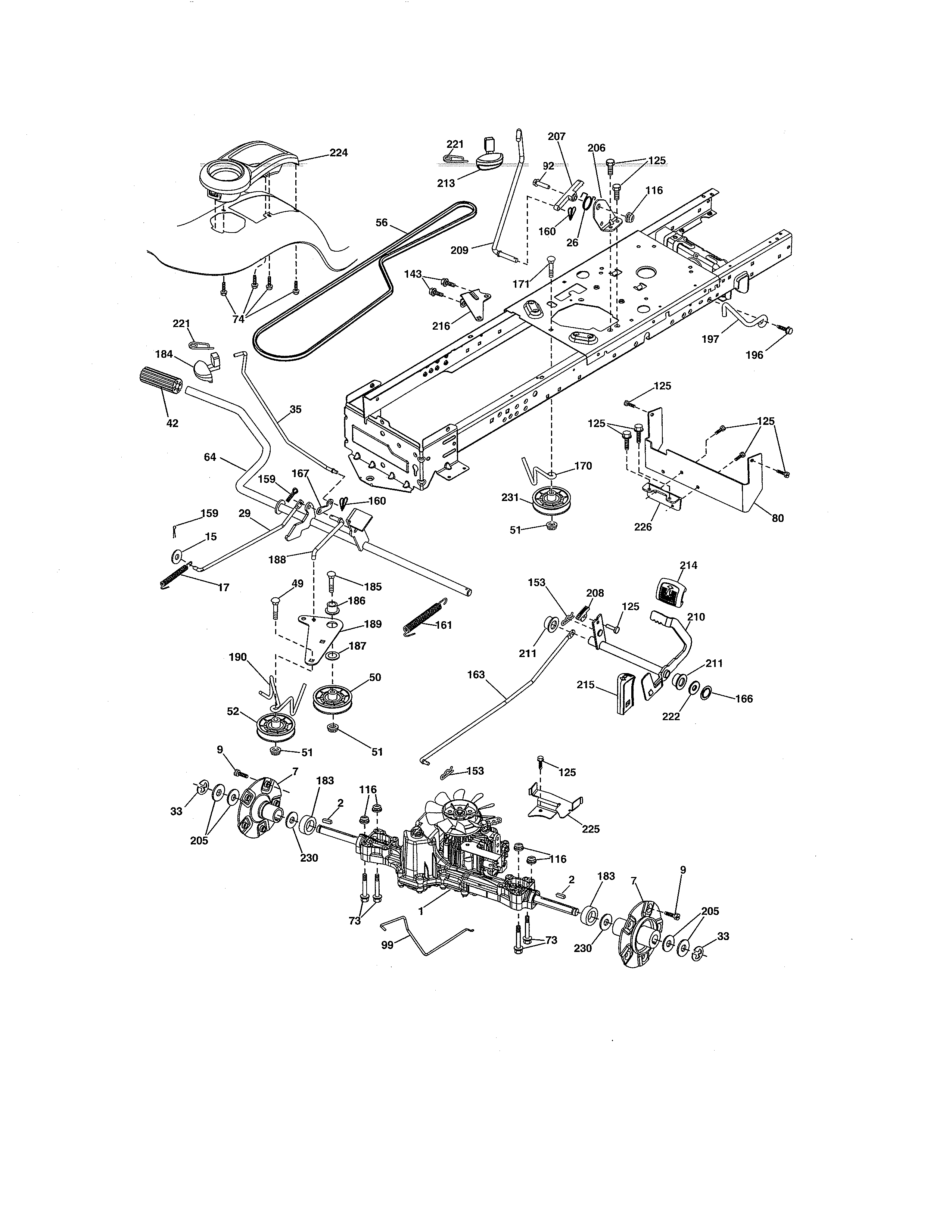Craftsman 917288420 ground drive diagram