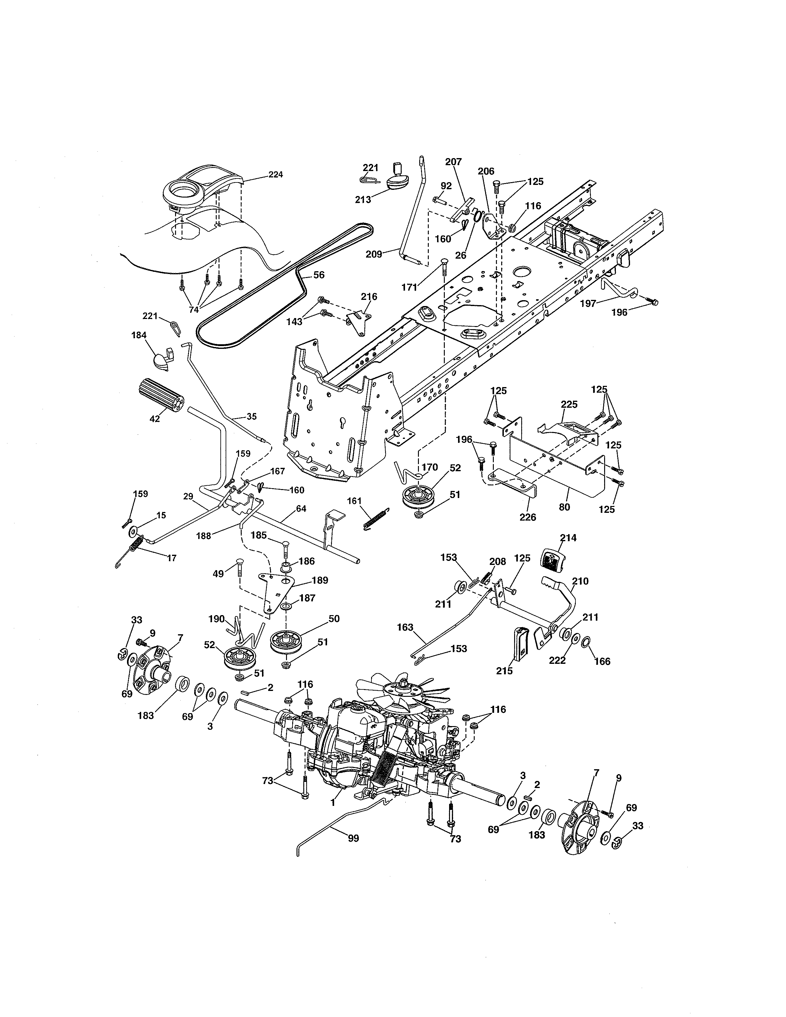 Craftsman 917288480 ground drive diagram
