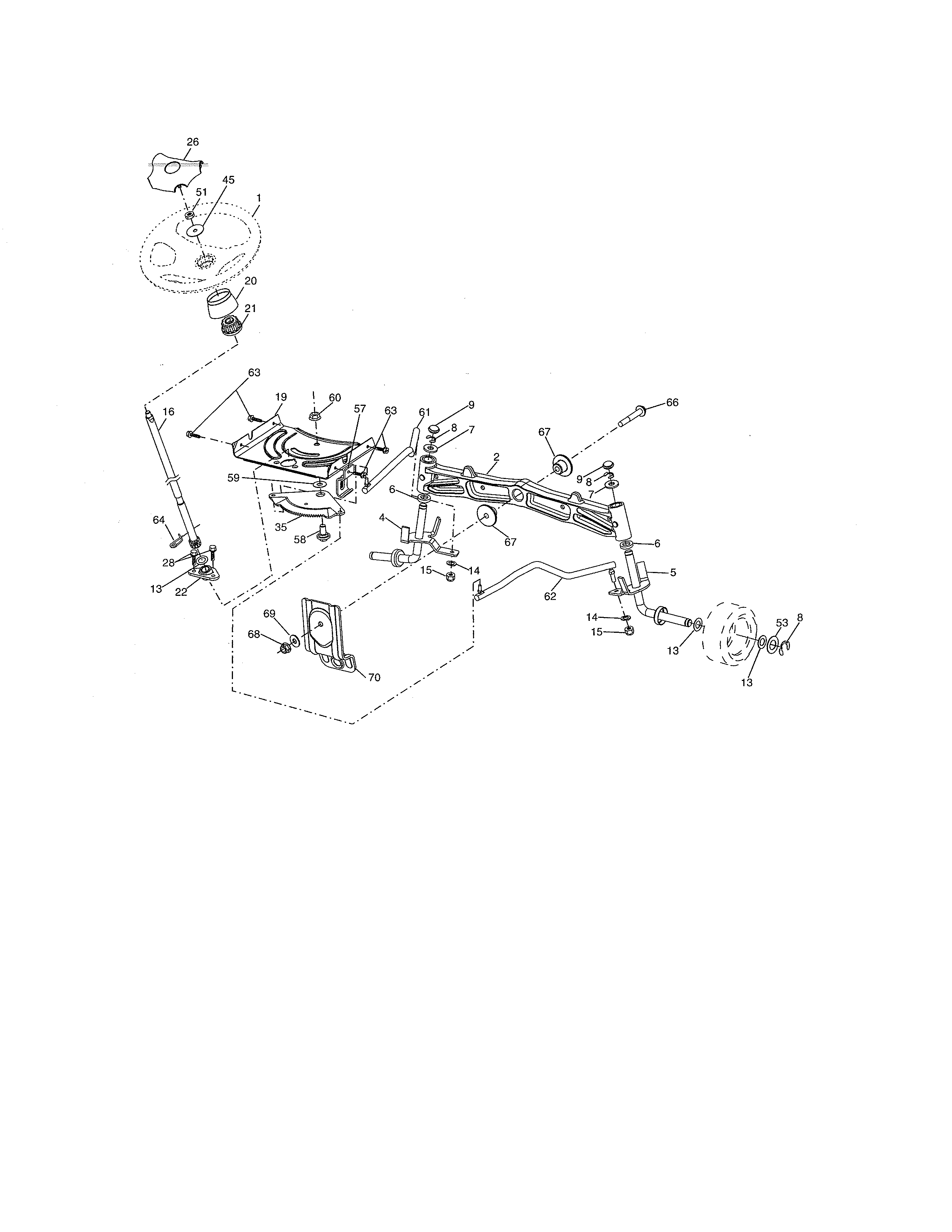 Craftsman 917288480 steering diagram