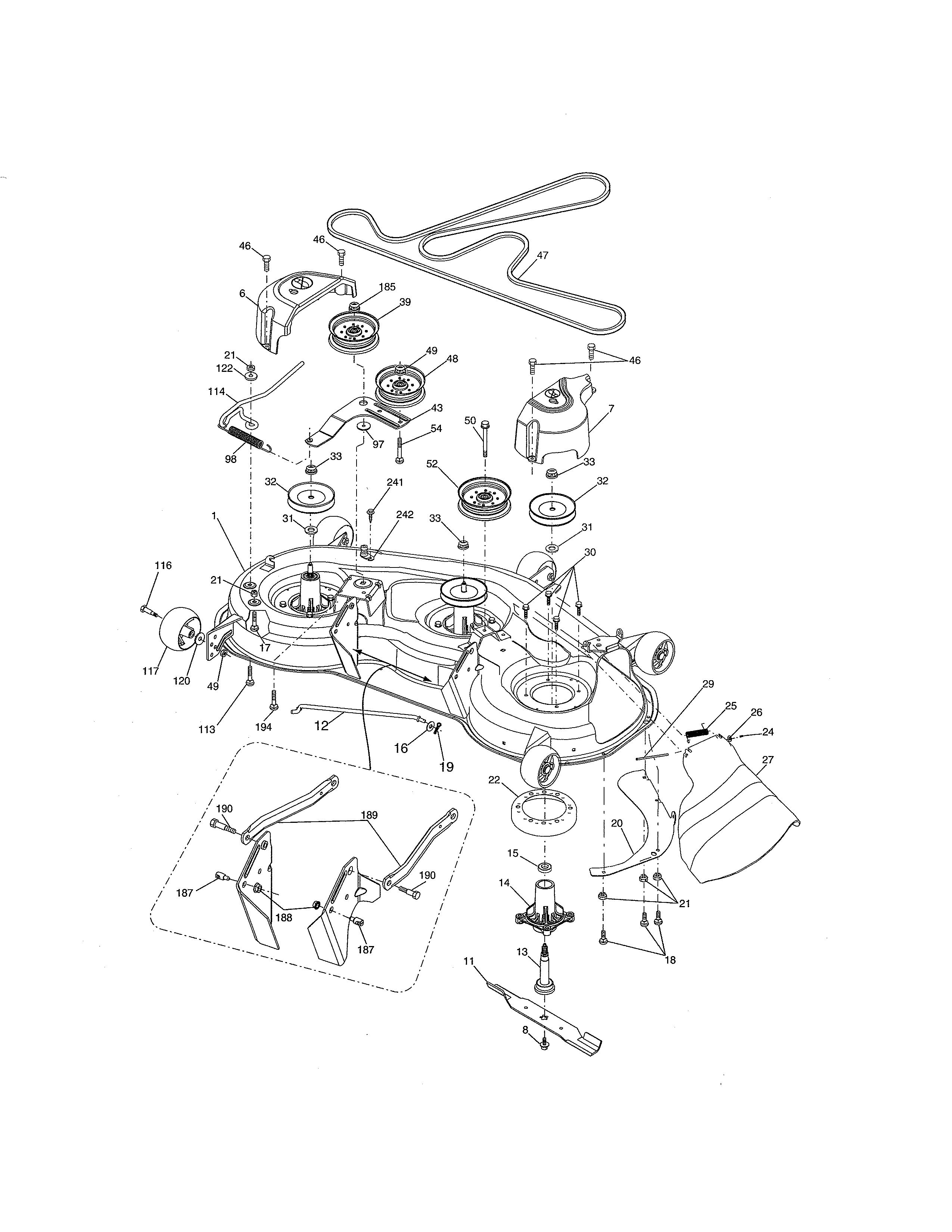 Craftsman 917288480 mower deck diagram