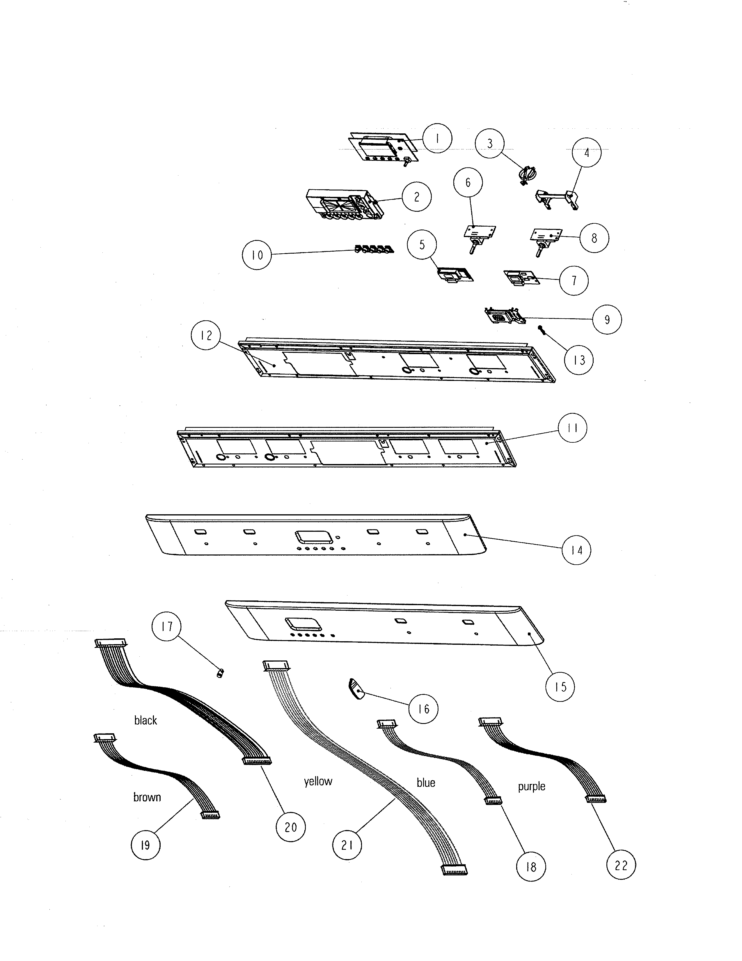 Fisher & Paykel OS302A control panel assembly diagram