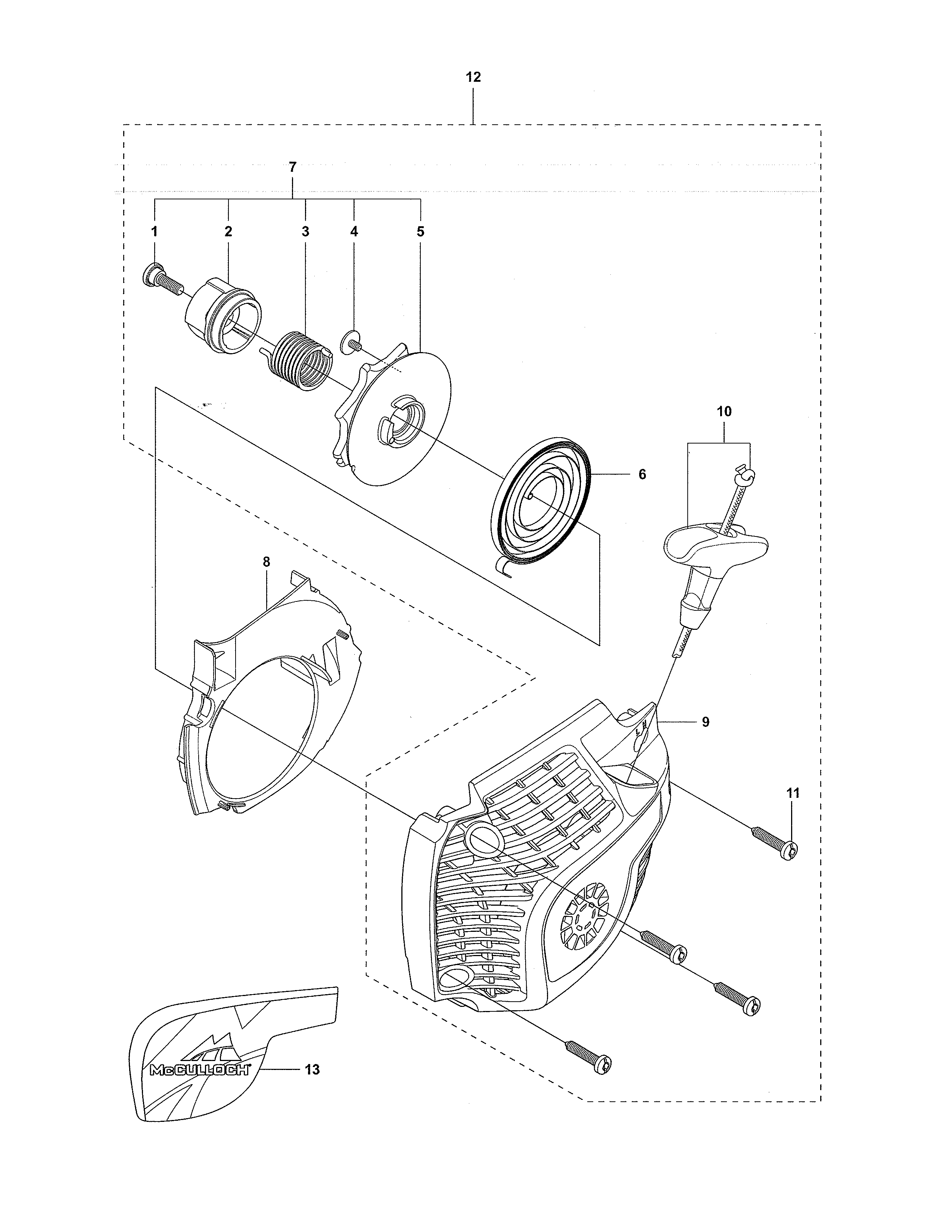 McCulloch 967027501 starter diagram