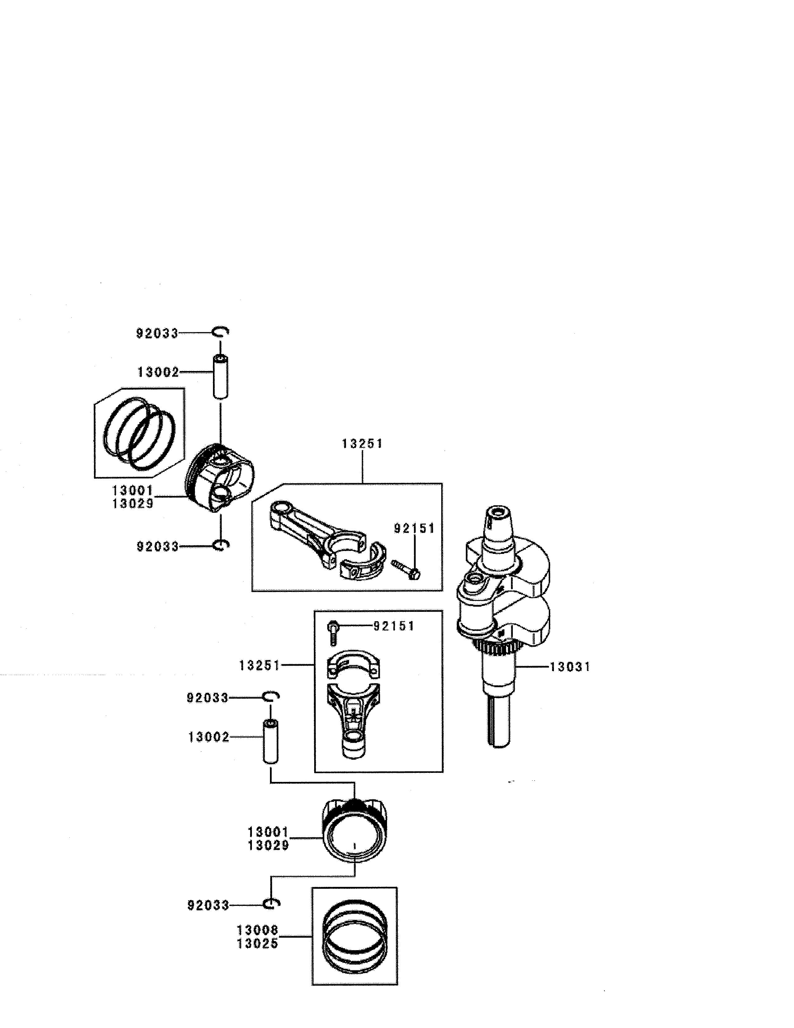 Husqvarna LGT24K54/240471 piston/crankshaft diagram