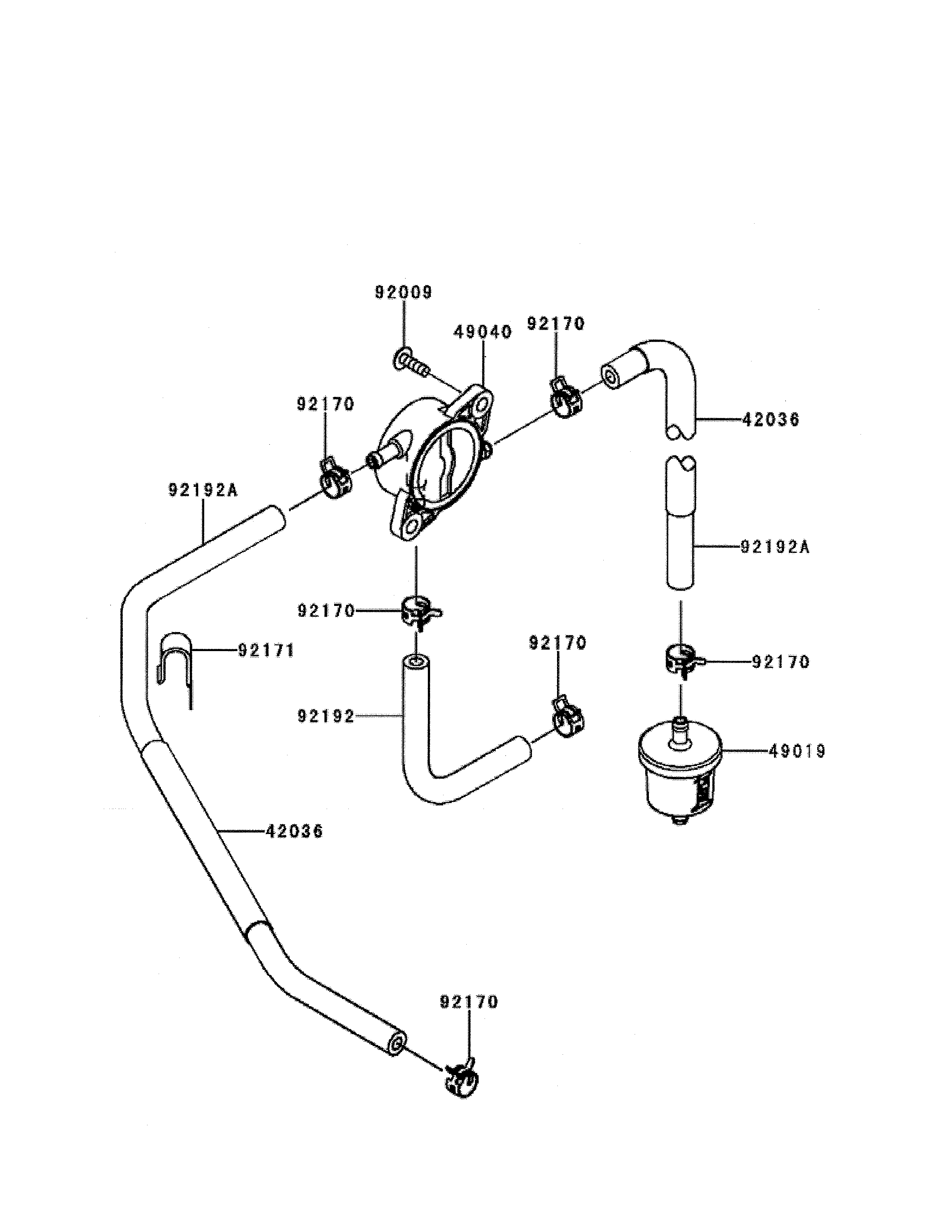 Husqvarna LGT24K54/240471 fuel tank/fuel-valve diagram