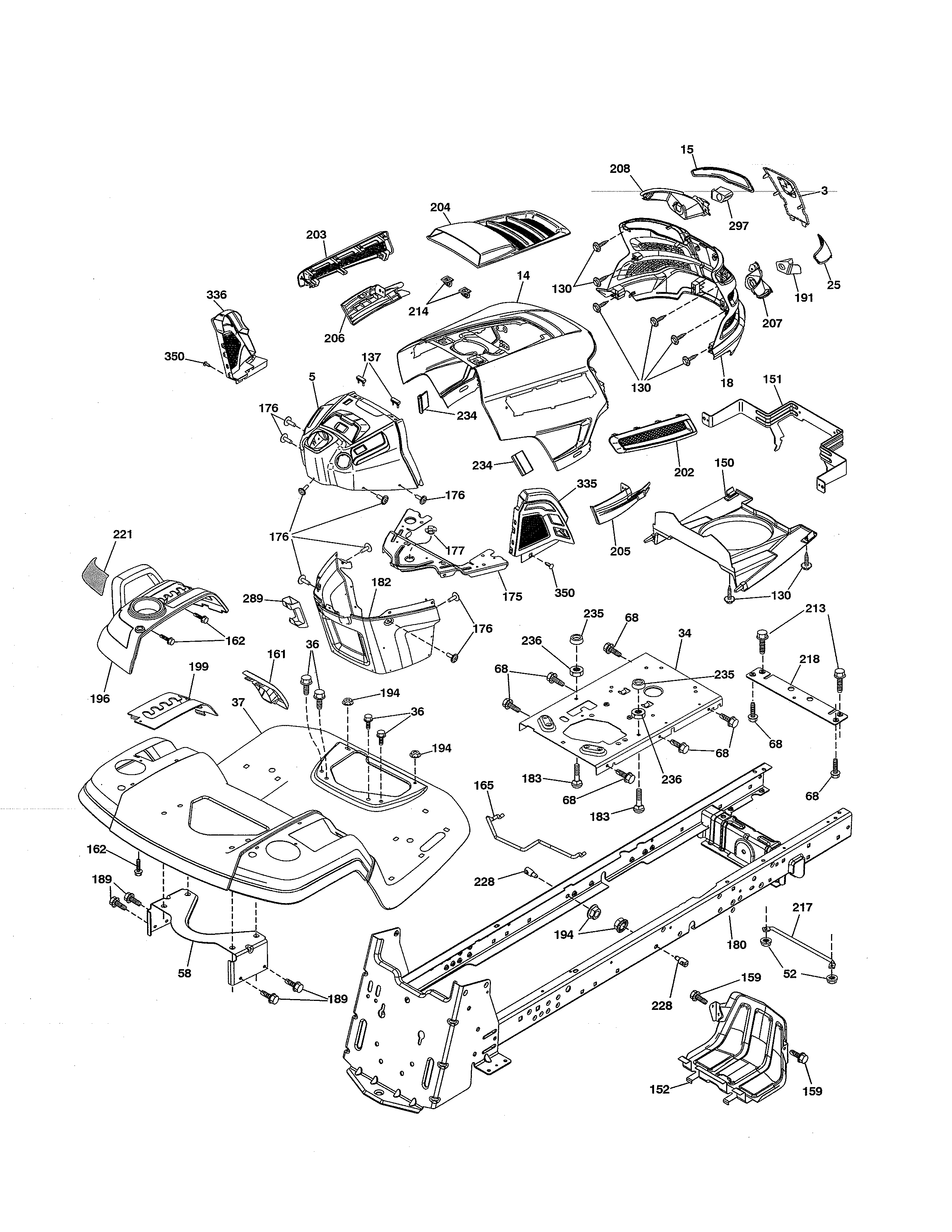 Husqvarna LGT24K54/240471 chassis diagram