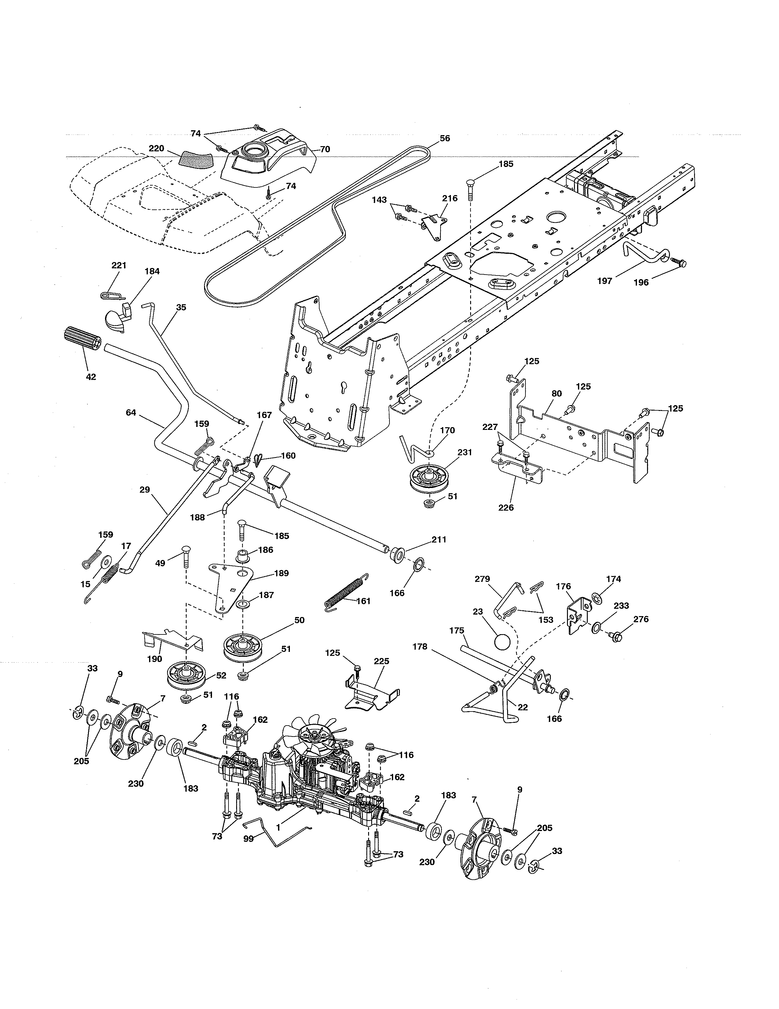 Husqvarna LGT24K54/240471 drive diagram
