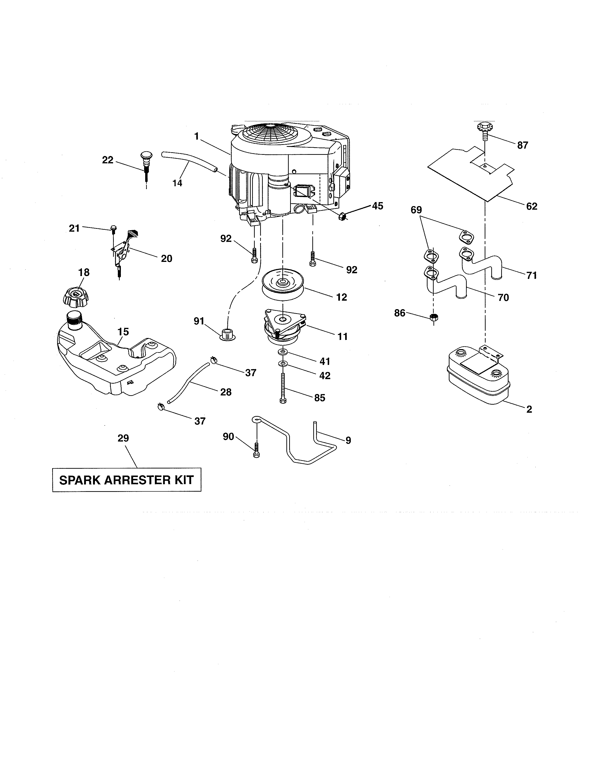 Husqvarna LGT24K54/240471 engine diagram