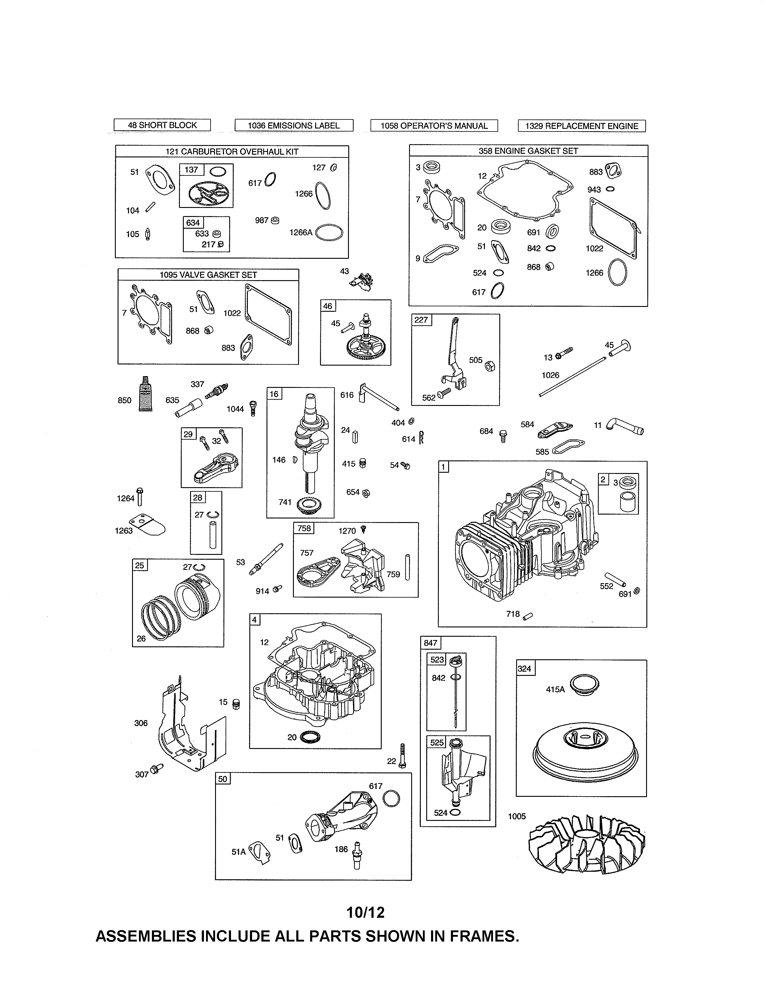 Craftsman 917992960 cylinder/crankshaft/crankcase diagram