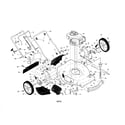 Craftsman 917376542 engine/housing/handle diagram