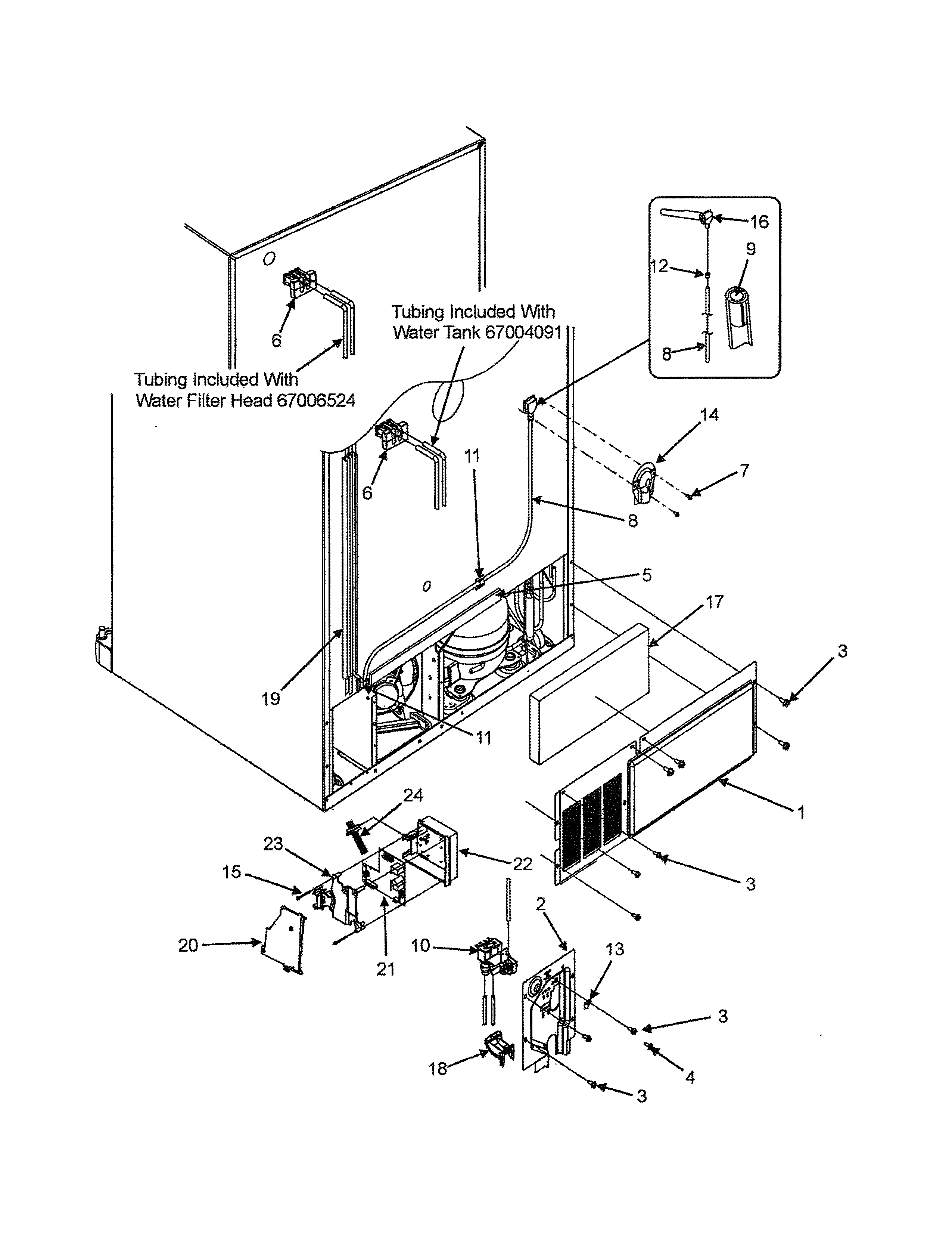 Dacor EF36BNDFSS cabinet back diagram