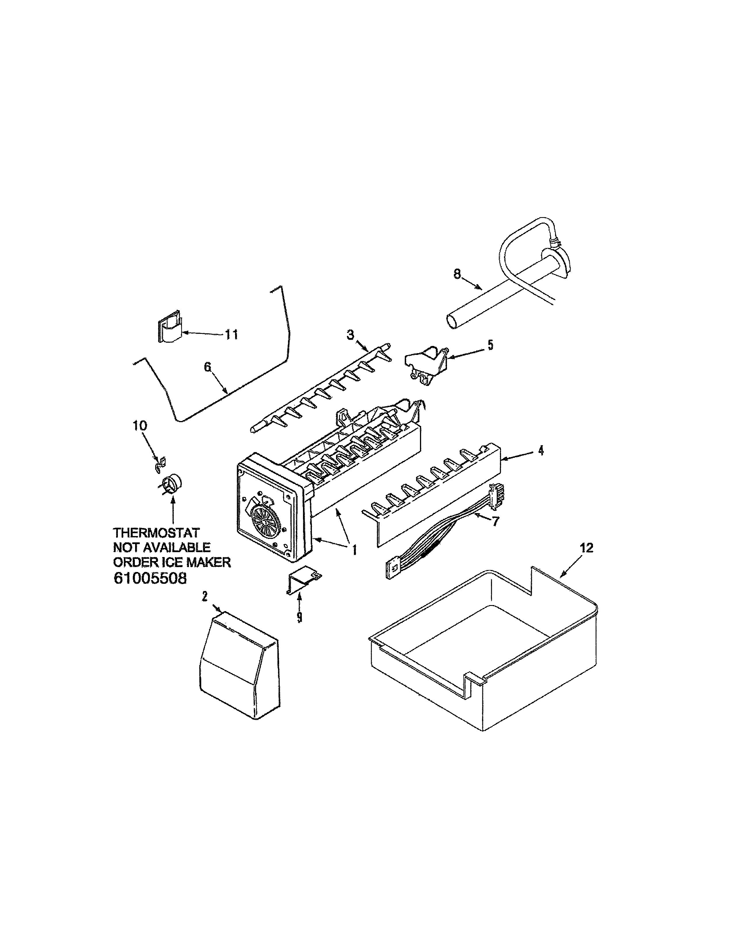 Dacor EF36BNDFSS ice maker diagram