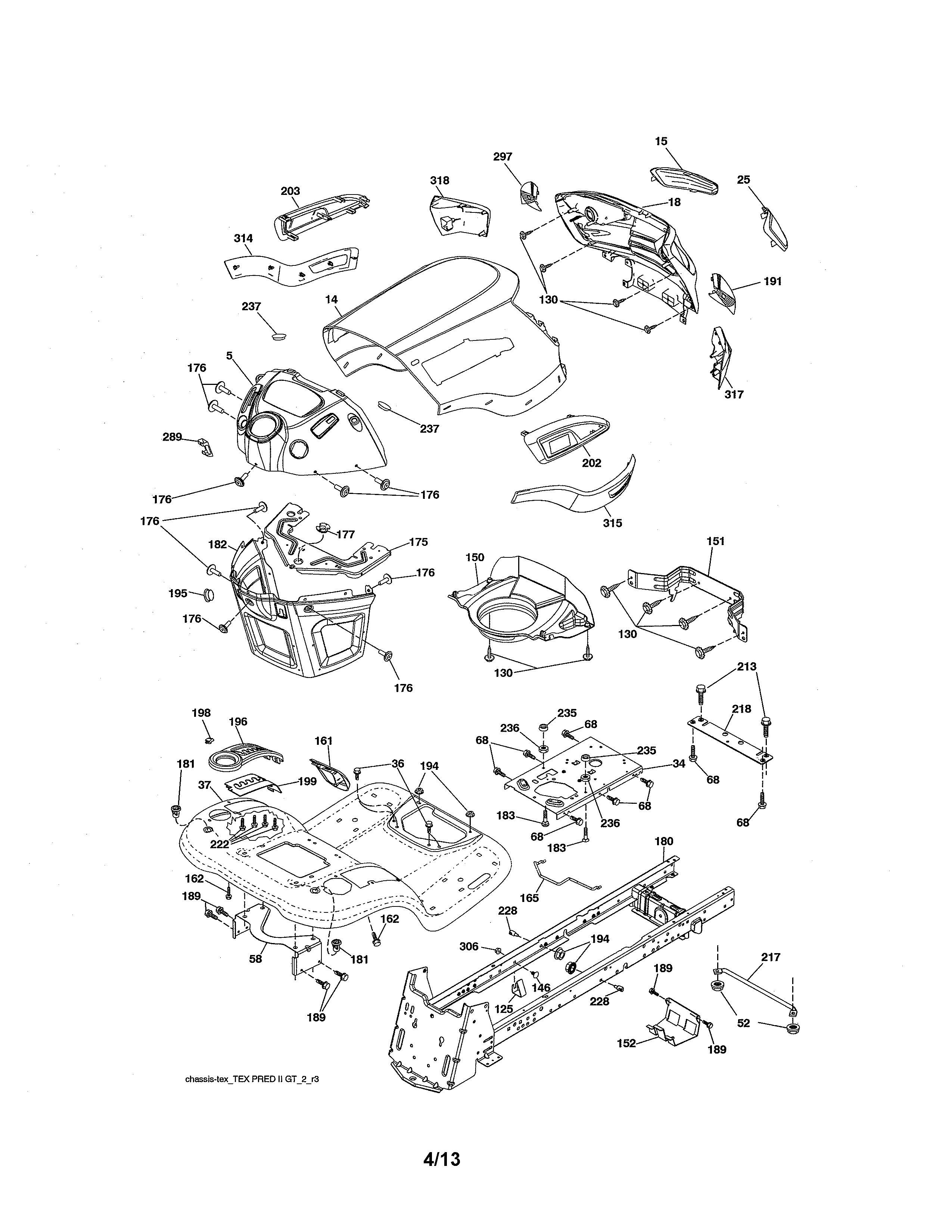 Craftsman 917250251 chassis & enclosures diagram