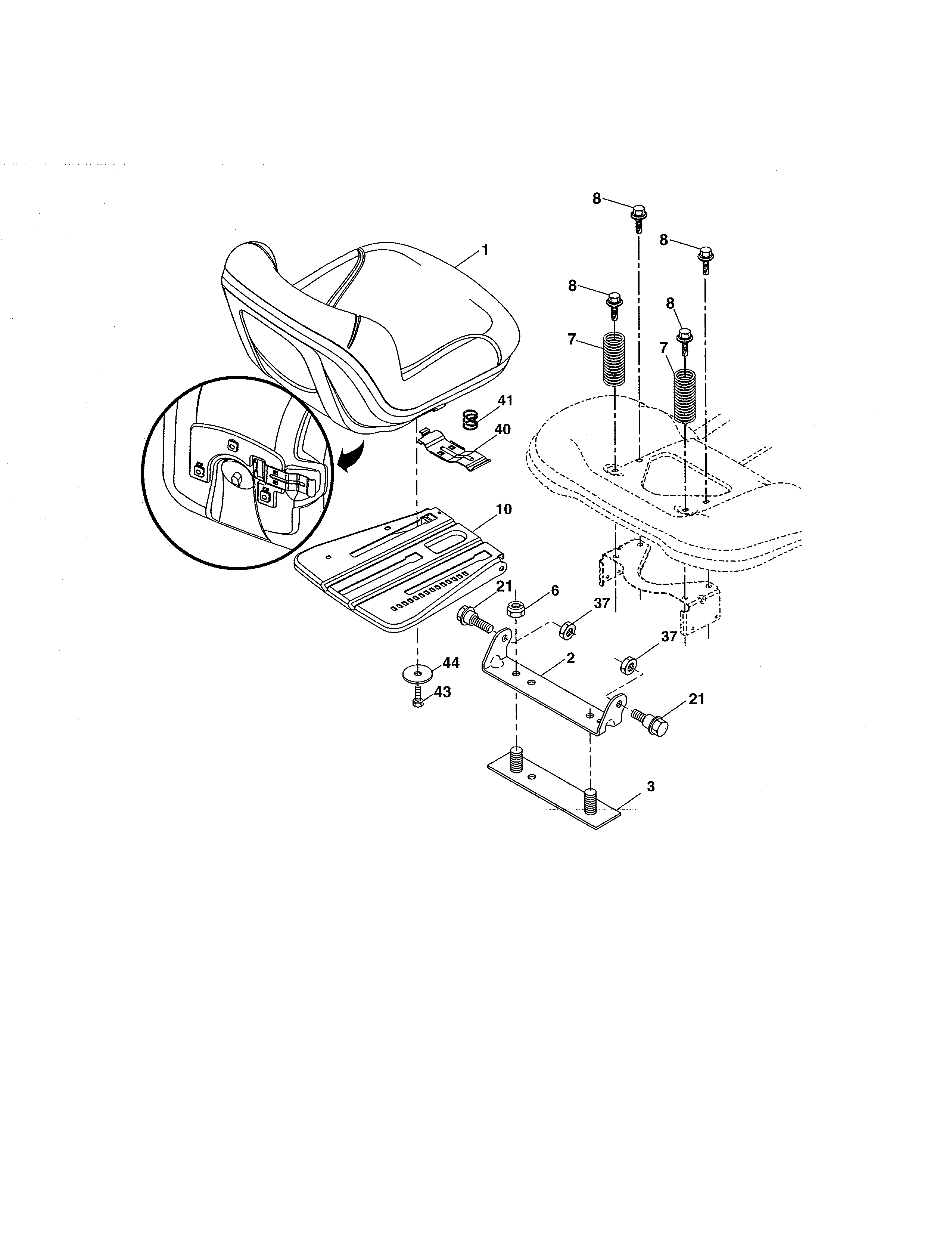 Craftsman 917250251 seat diagram
