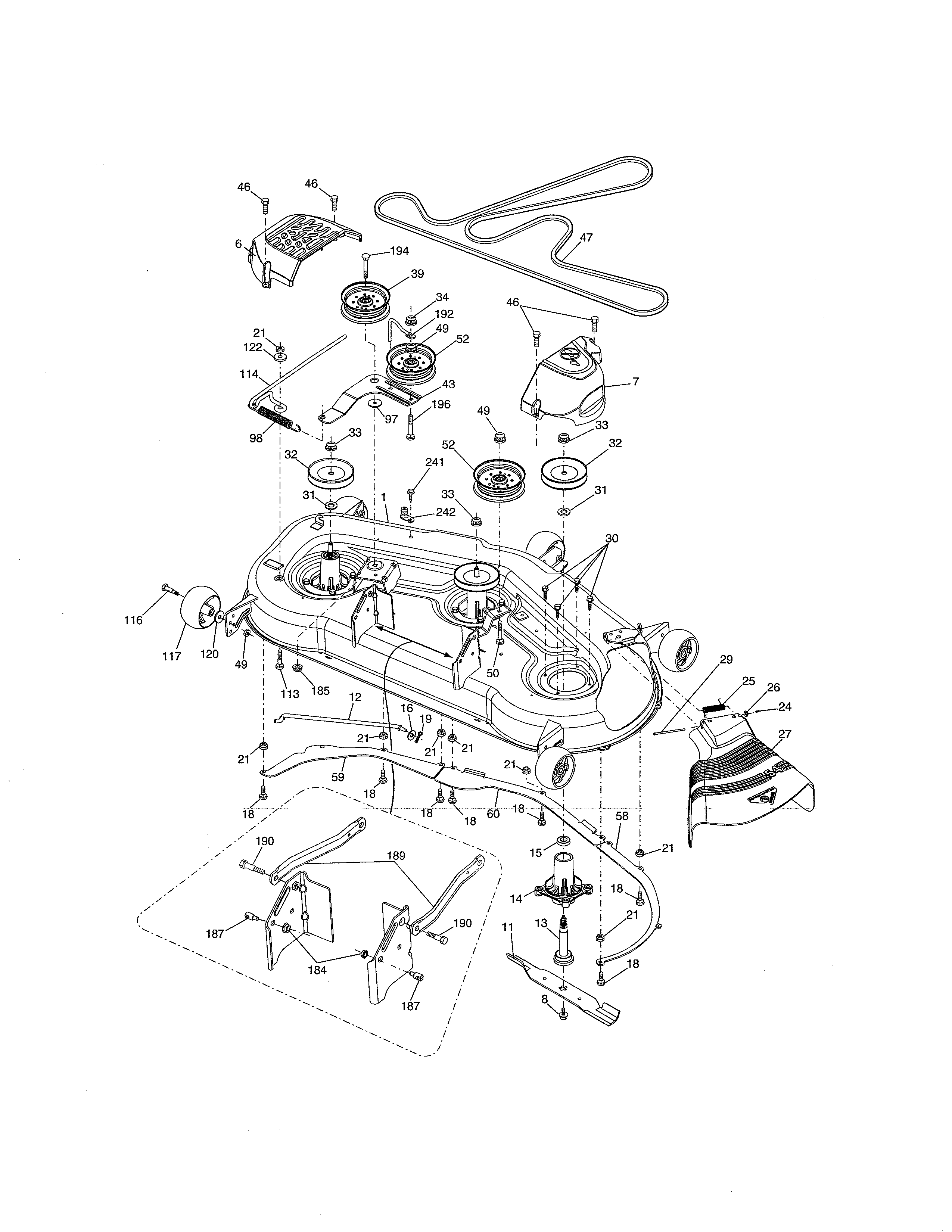 Craftsman 917280085 mower deck diagram